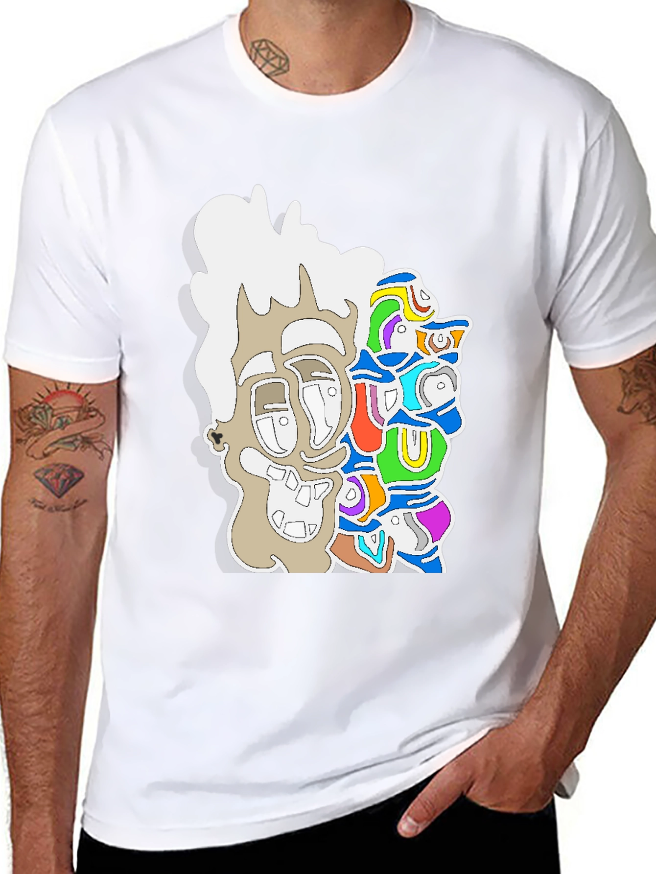 Abstract Art Graphic Tee - Modern Streetwear