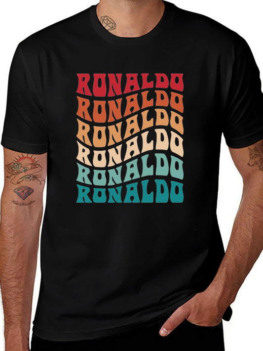 Retro Ronaldo T-Shirt - Wavy Text Design