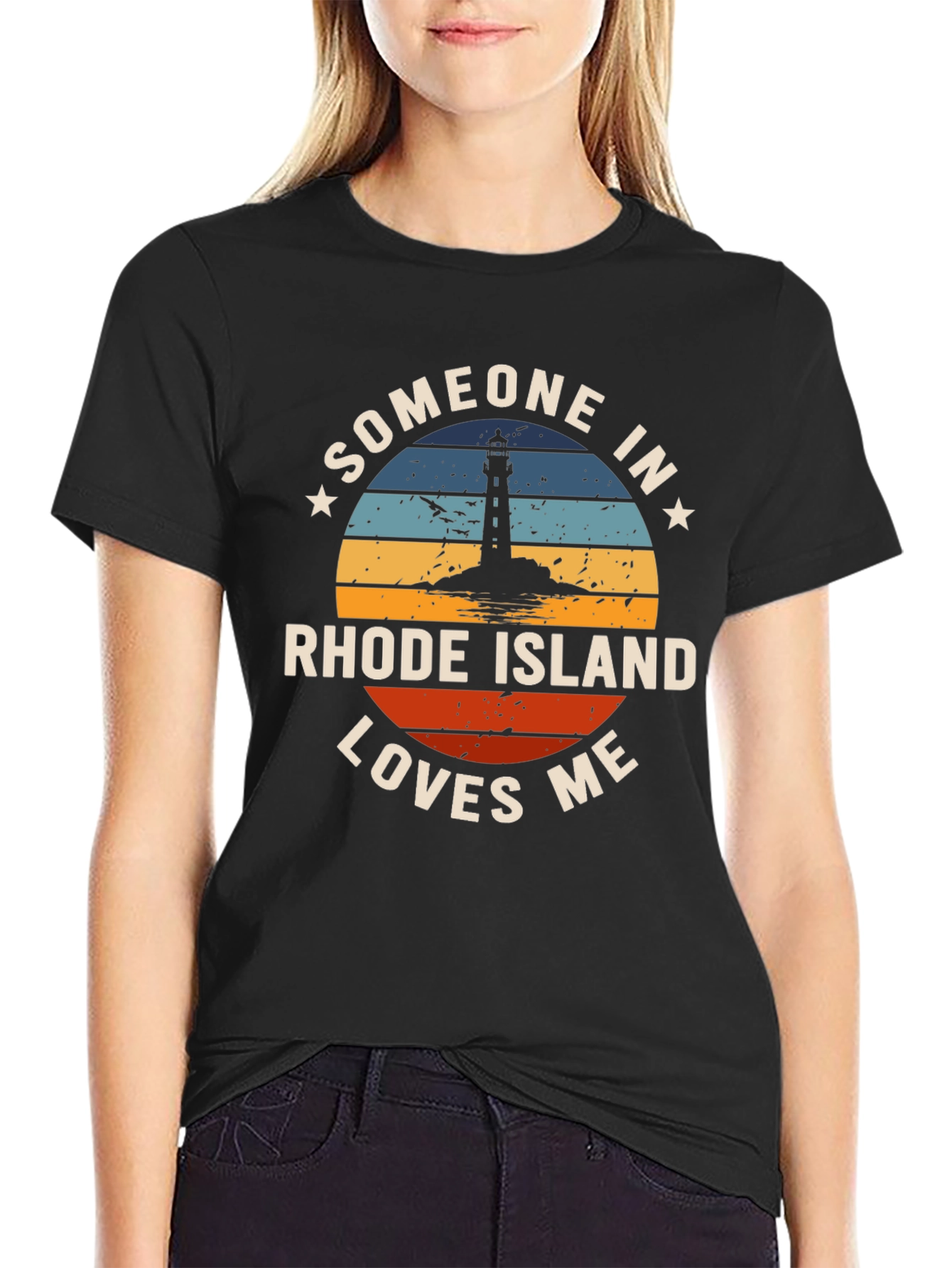 Rhode Island Lover Novelty Graphic T-Shirt