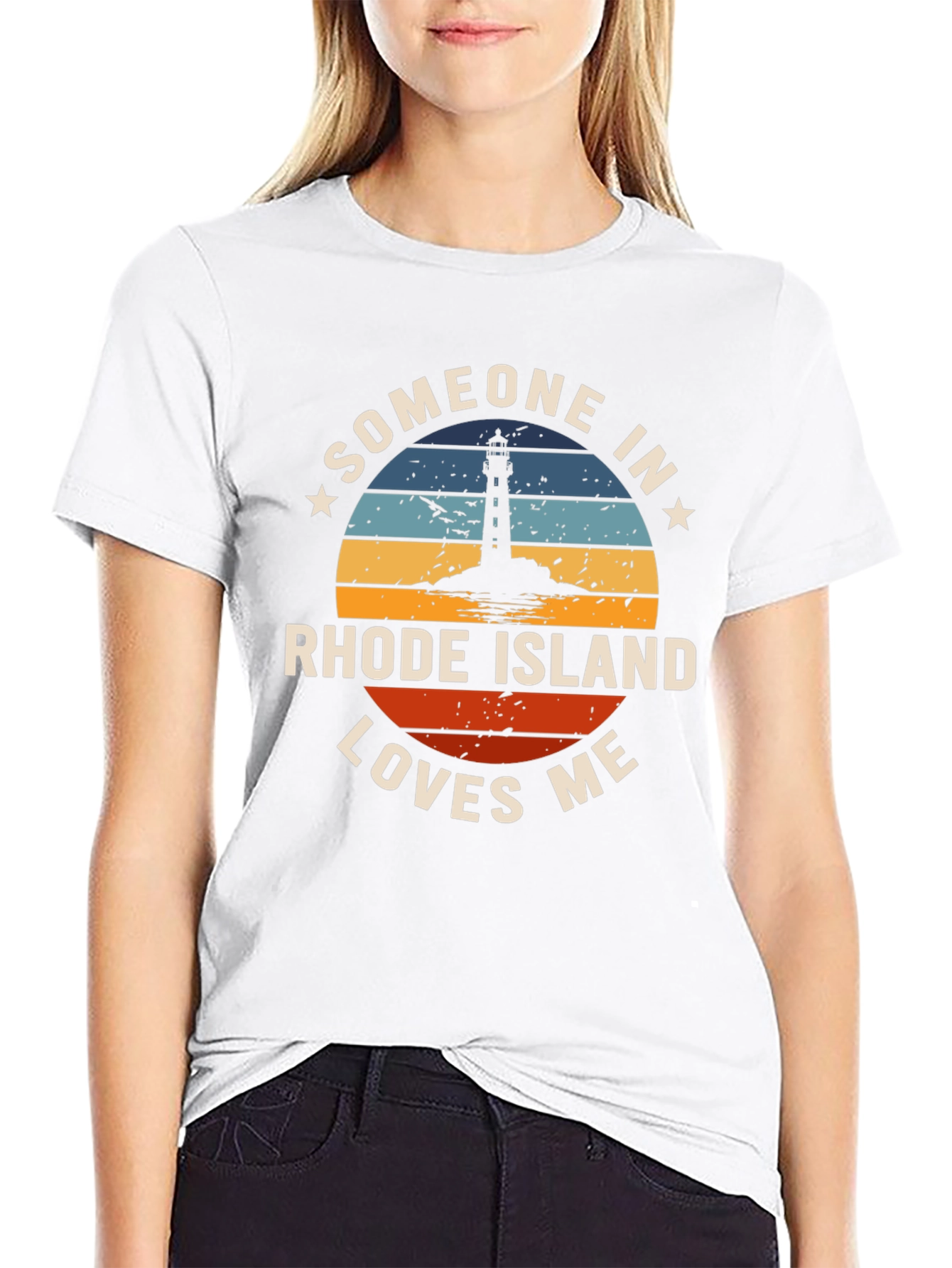 Rhode Island Lover Novelty Graphic T-Shirt