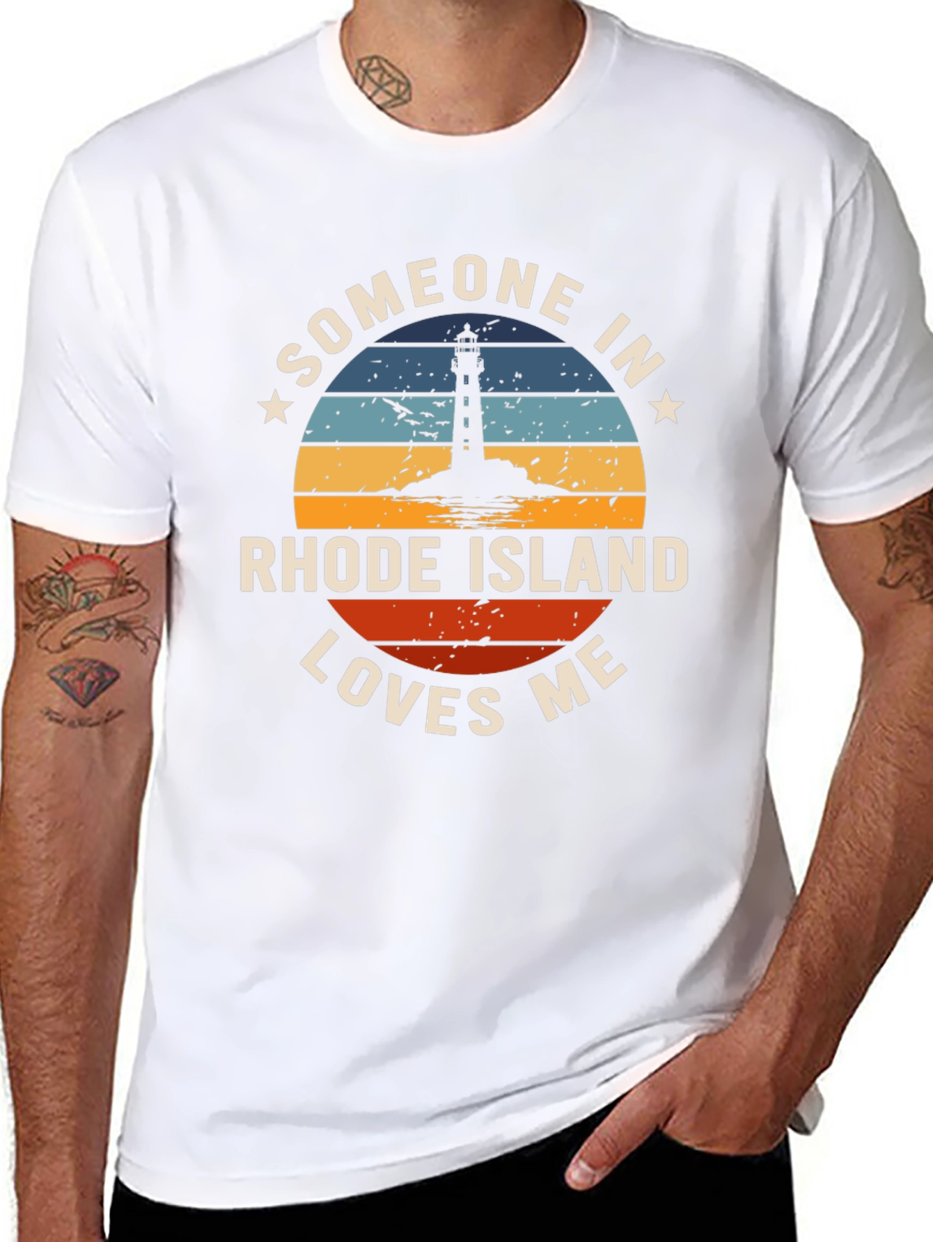 Rhode Island Lover Novelty Graphic T-Shirt