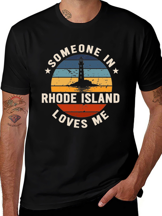 Rhode Island Lover Novelty Graphic T-Shirt