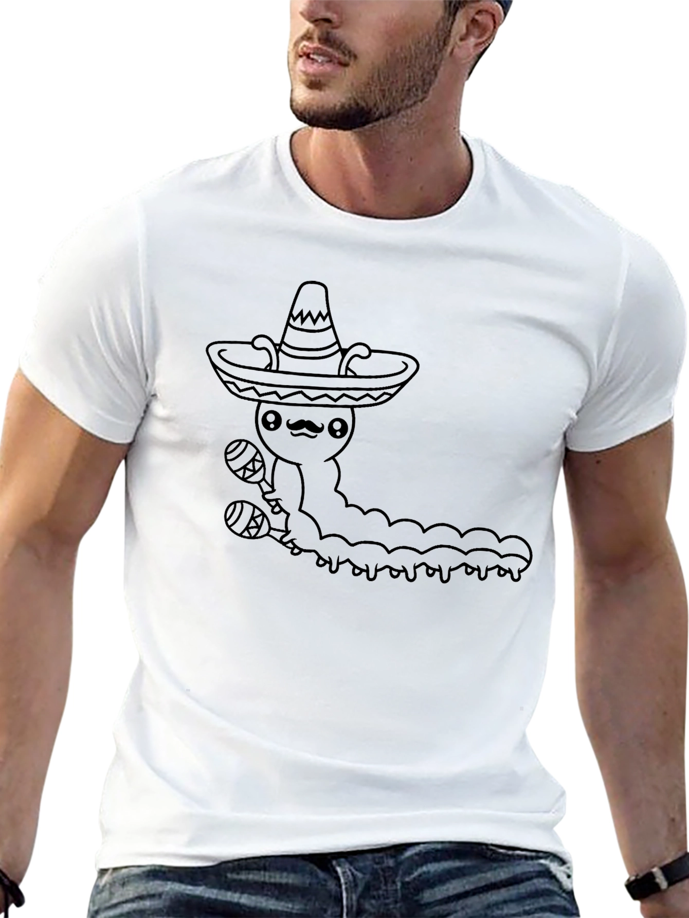 Mexican Caterpillar T-Shirt - Fun Graphic Tee