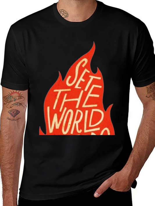 Set the World on Fire Graphic Tee - Black