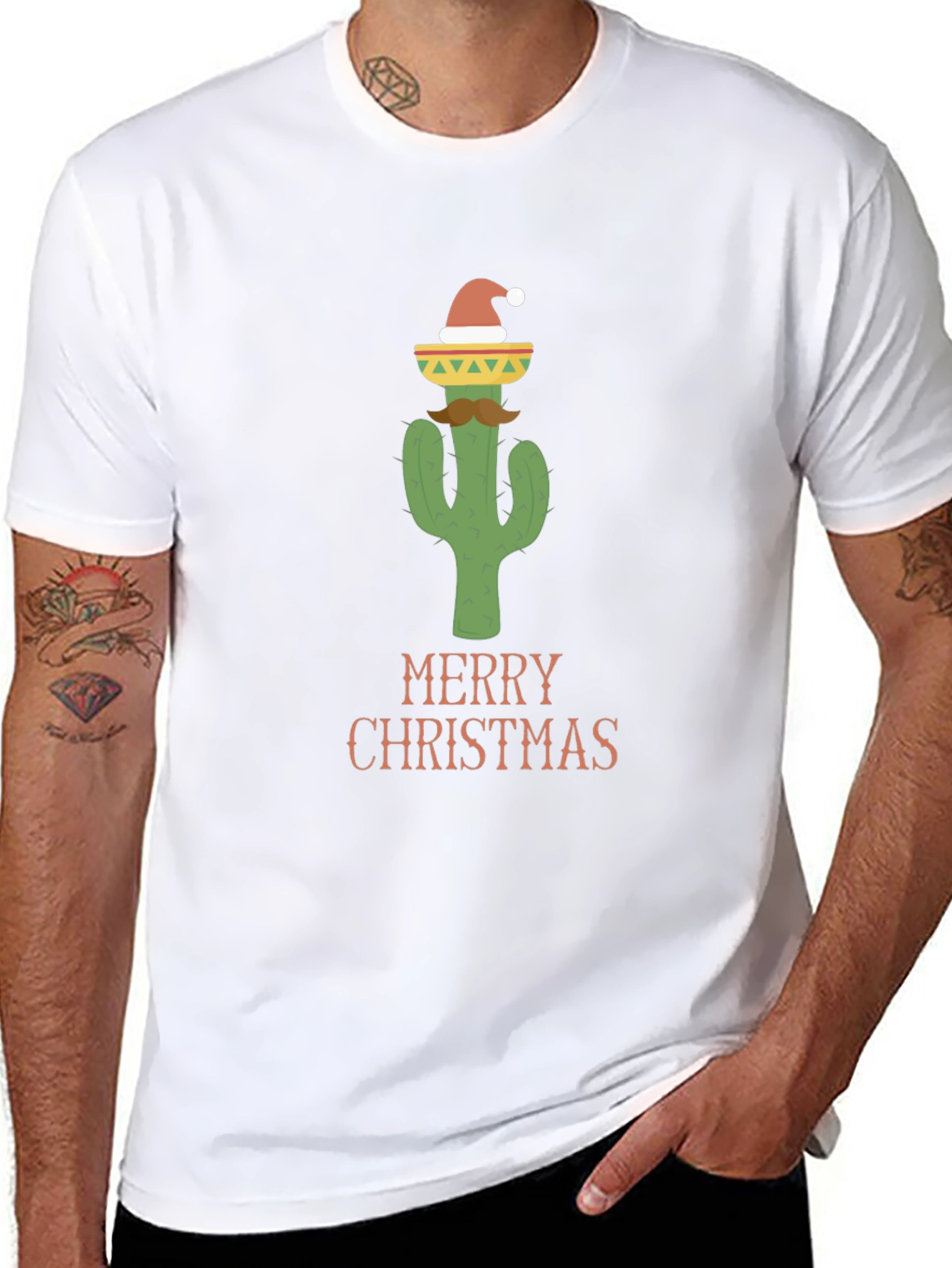 Festive Cactus Christmas T-Shirt
