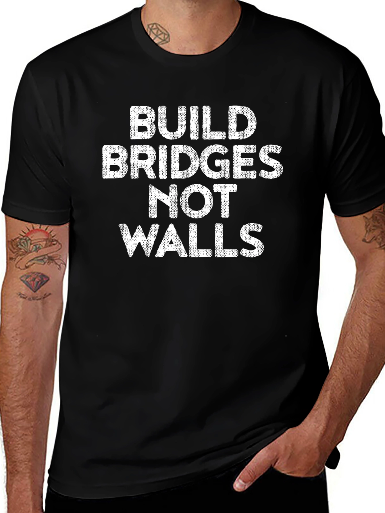 Build Bridges Not Walls Graphic Tee