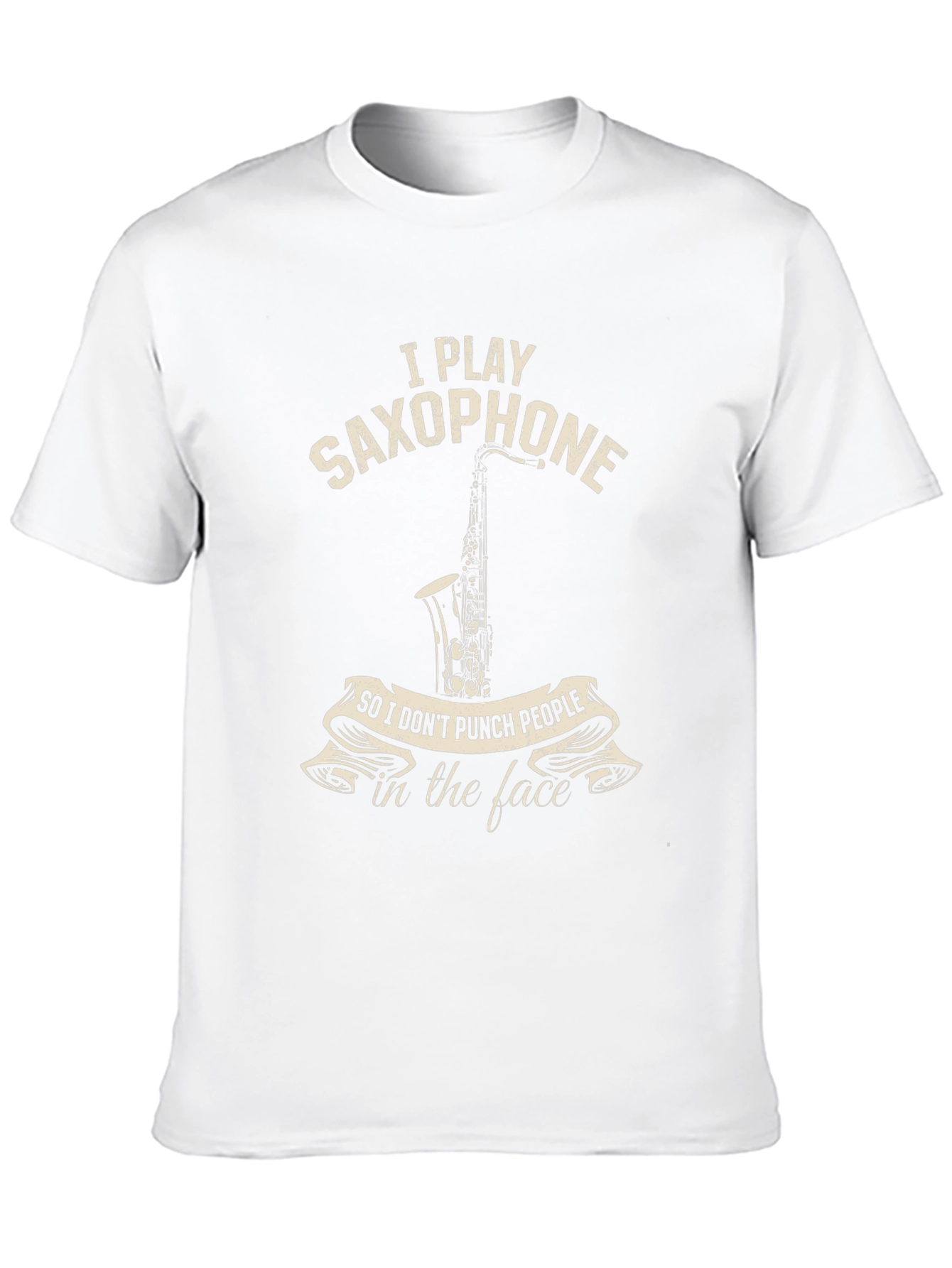 Saxophone Player Novelty T-Shirt: Punch People