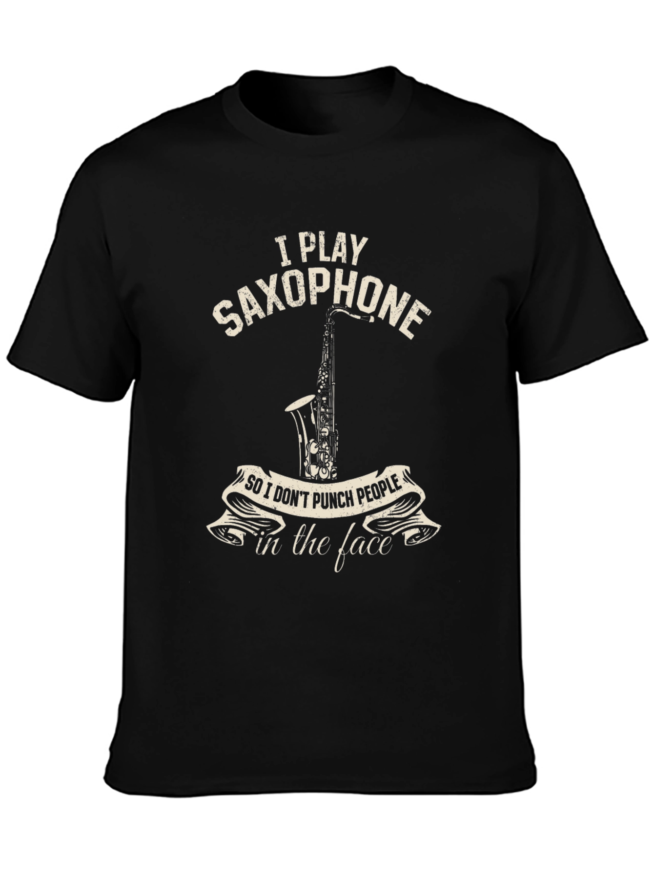 Saxophone Player Novelty T-Shirt: Punch People