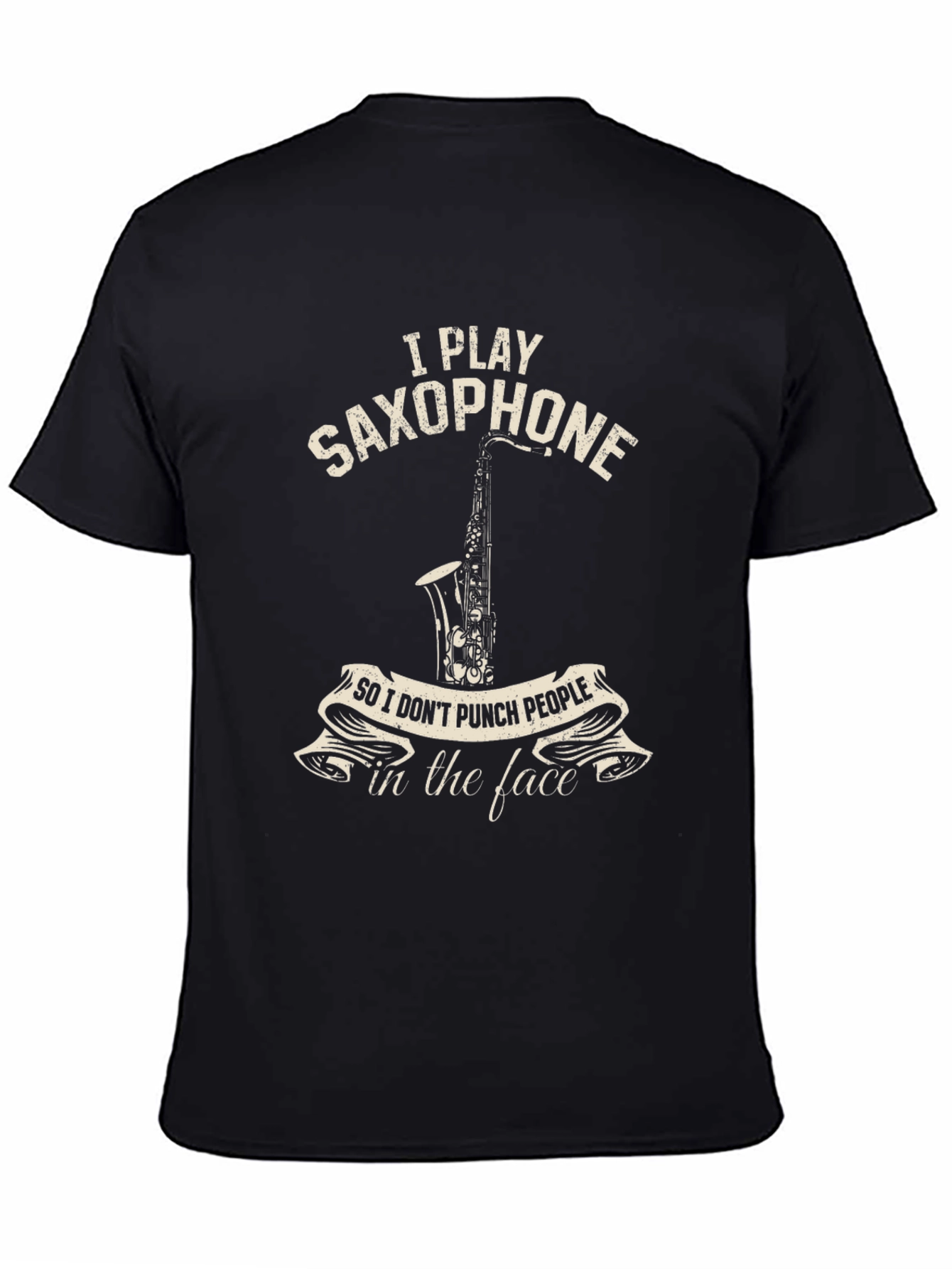 Saxophone Player Novelty T-Shirt: Punch People