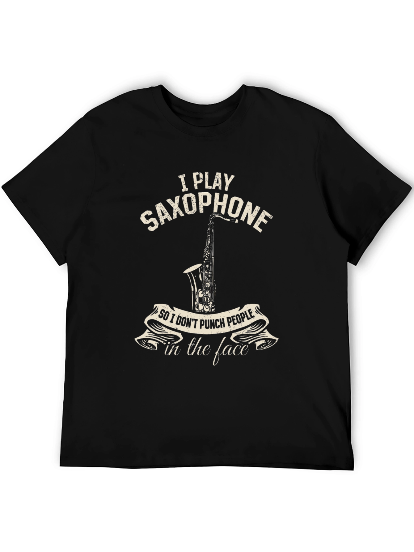 Saxophone Player Novelty T-Shirt: Punch People