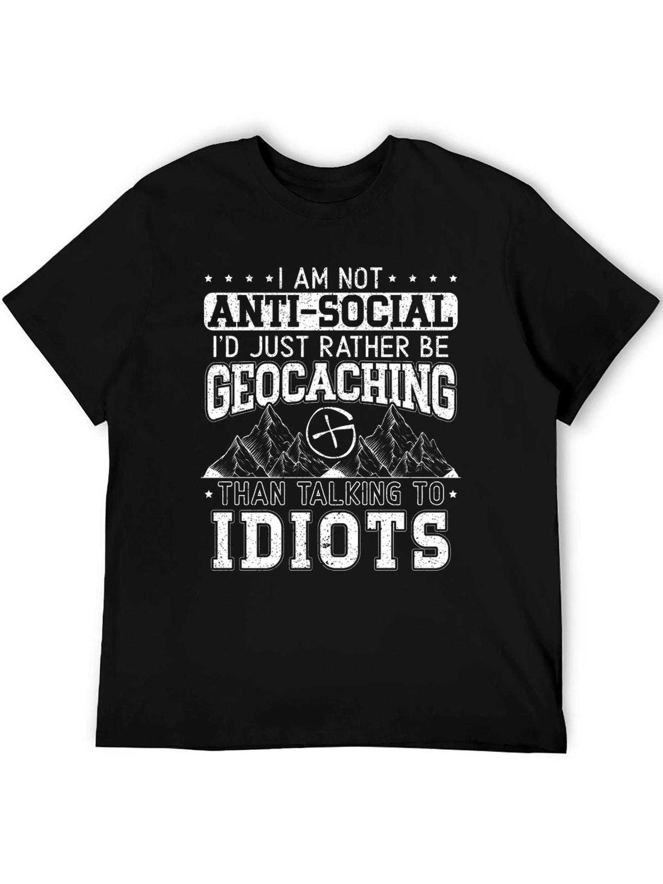 Funny Geocaching T-Shirt - Anti-Social Geocacher Tee