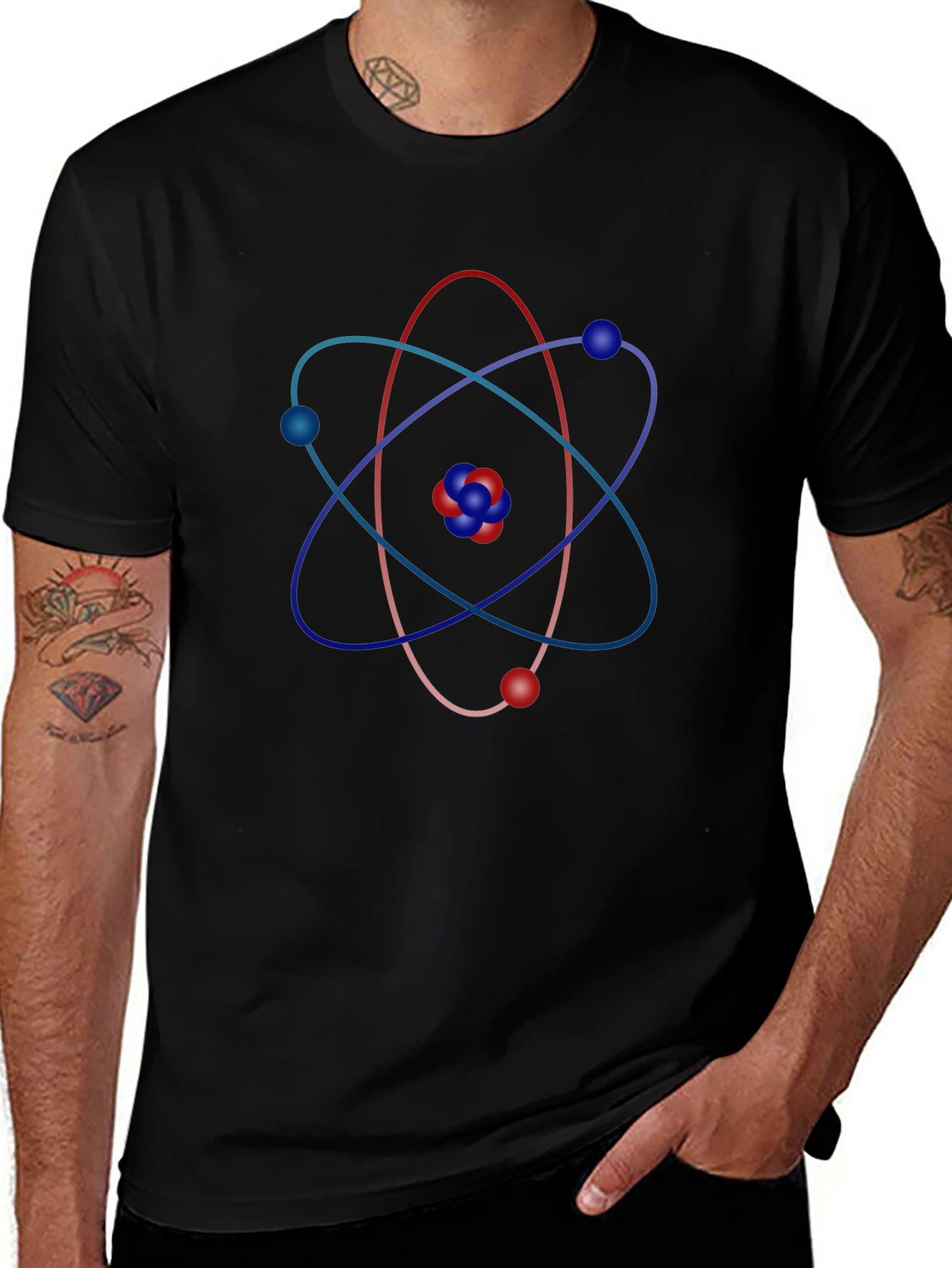 Atomic Orbit T-Shirt - Black Science Tee