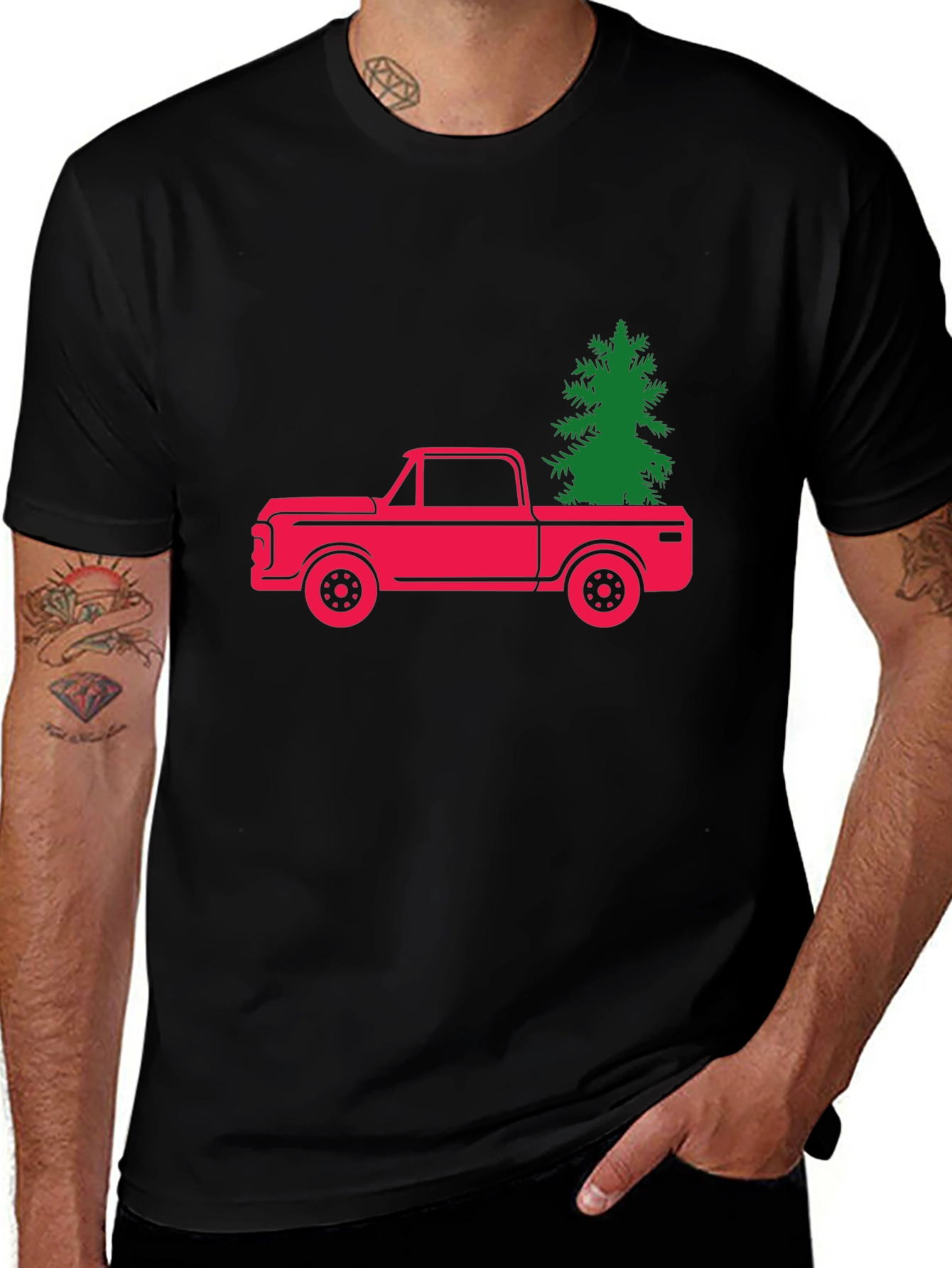 Christmas Tree Truck Graphic Tee