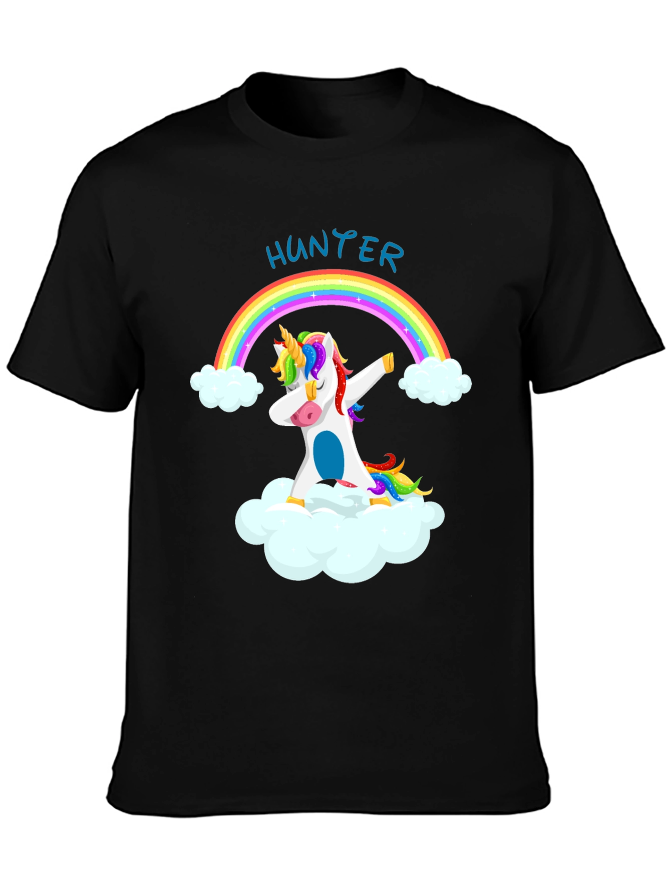 Hunter Unicorn Dabbing Rainbow T-Shirt