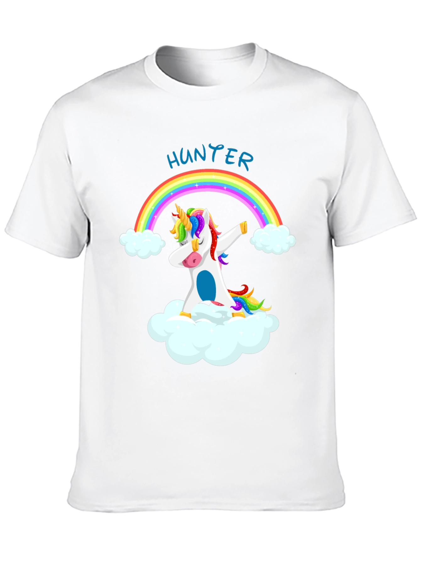 Hunter Unicorn Dabbing Rainbow T-Shirt