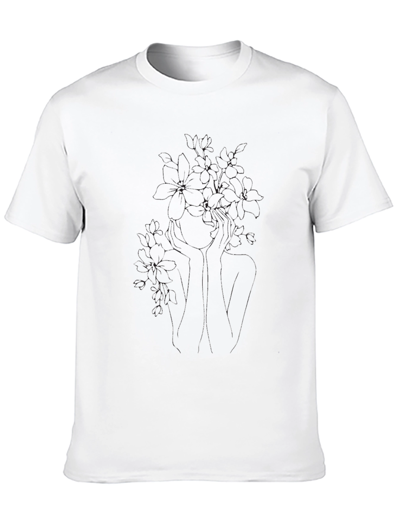 Floral Silhouette Graphic Tee - Modern Style