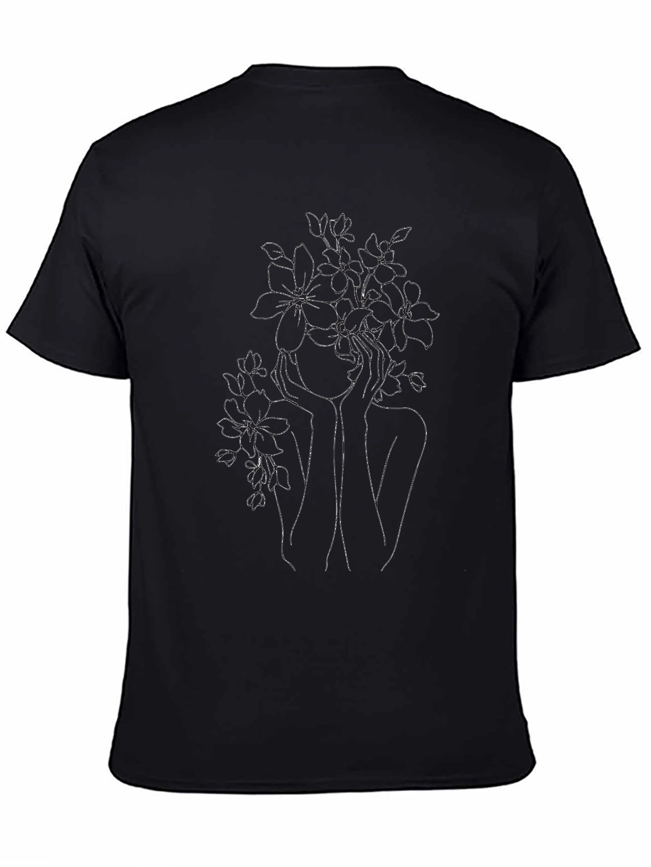 Floral Silhouette Graphic Tee - Modern Style
