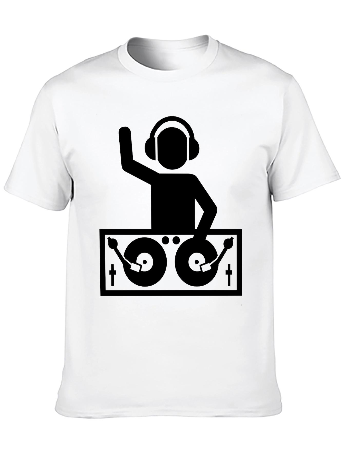 DJ Turntable Graphic Tee - Black