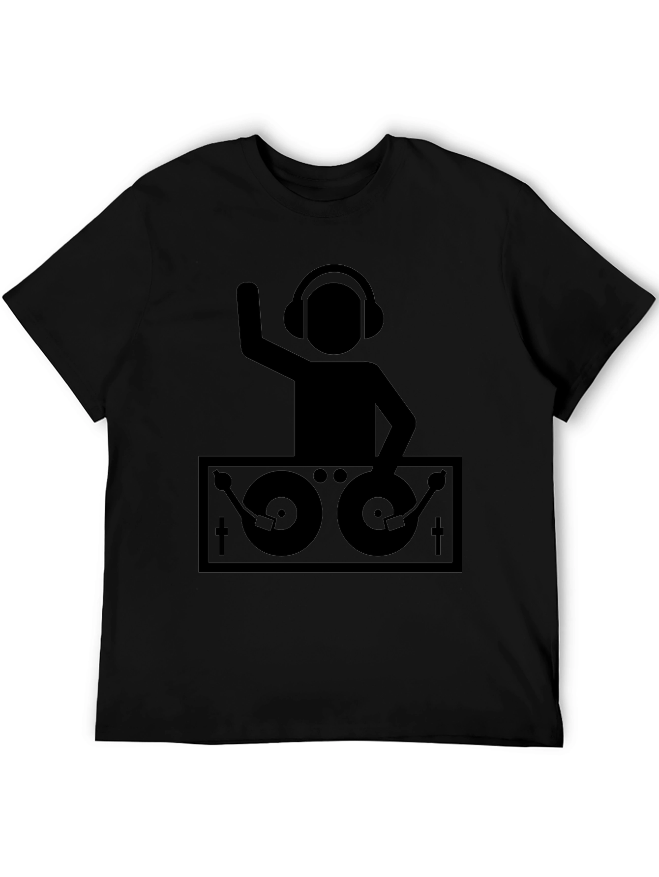 DJ Turntable Graphic Tee - Black