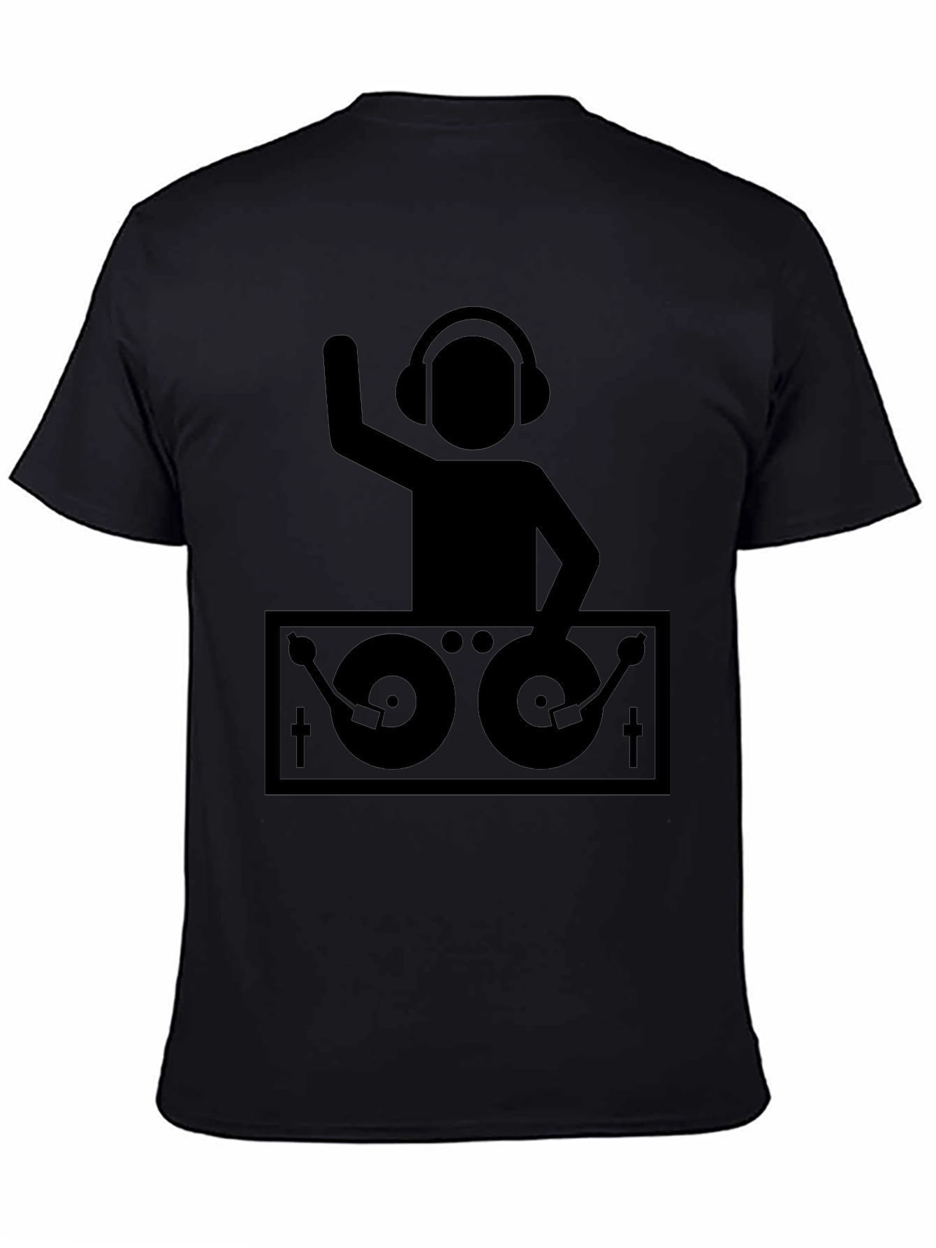DJ Turntable Graphic Tee - Black