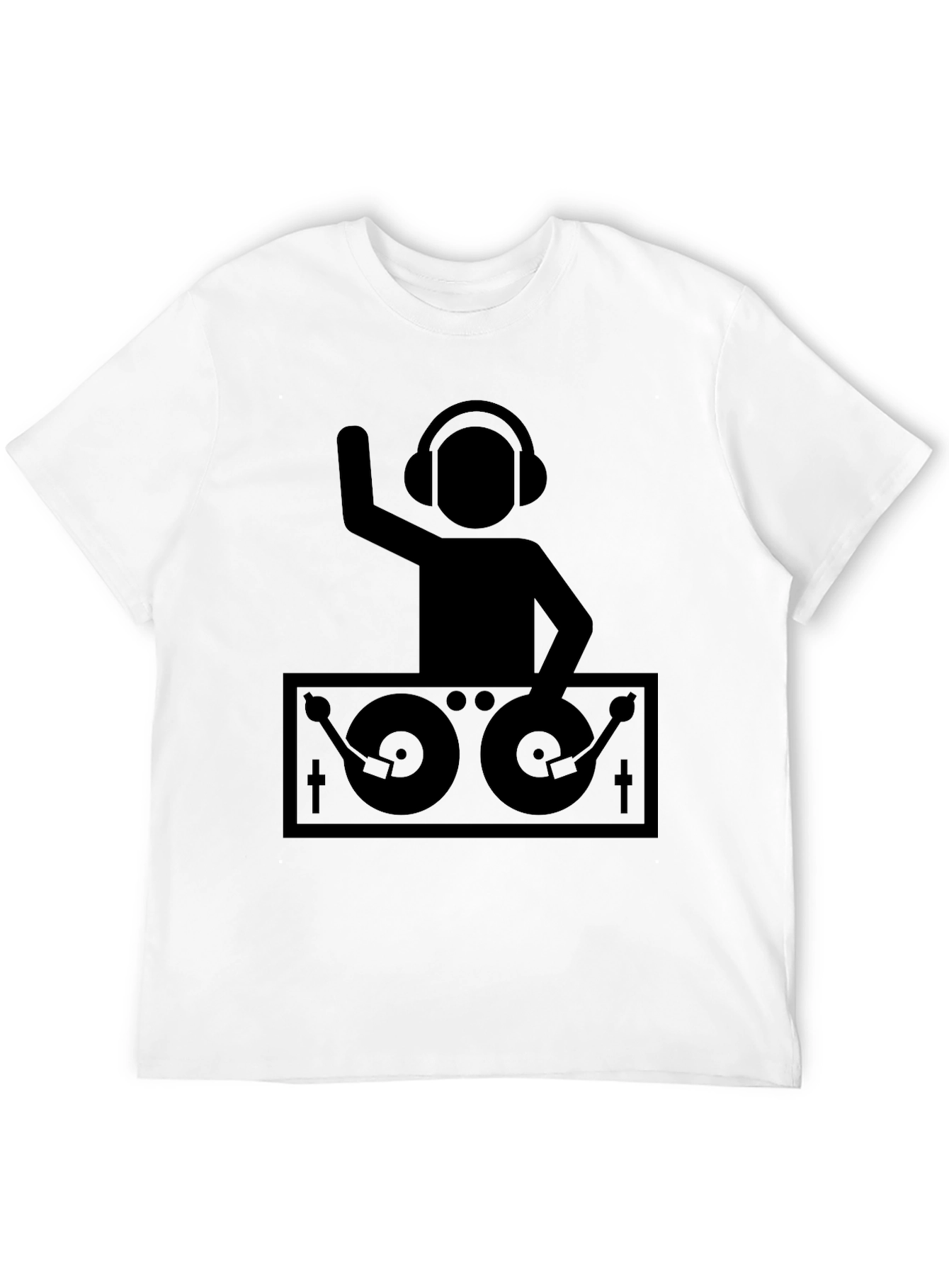 DJ Turntable Graphic Tee - Black