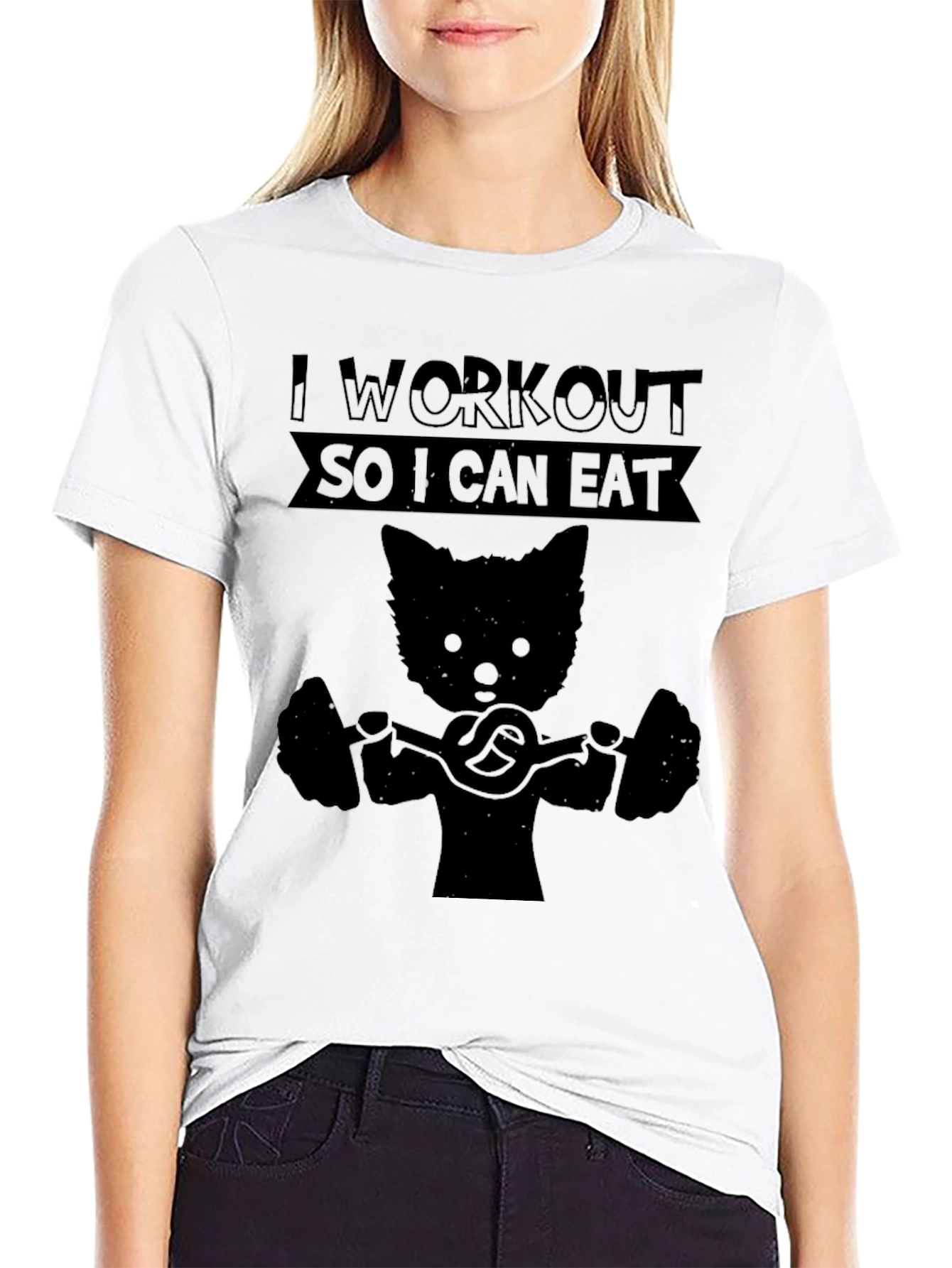 Workout Cat T-Shirt: Eat After Exercise