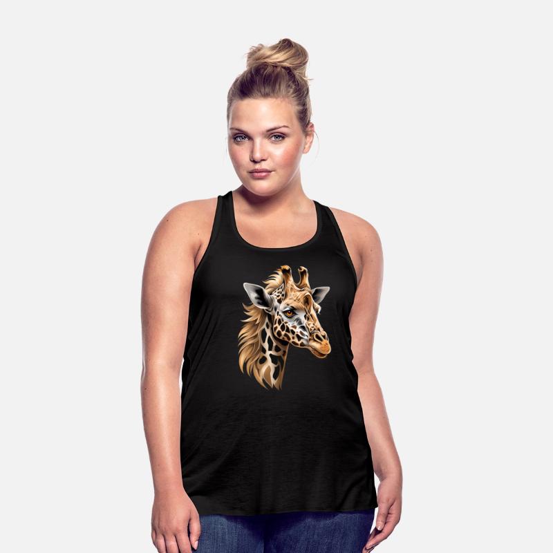 Majestic Giraffe Head Illustration