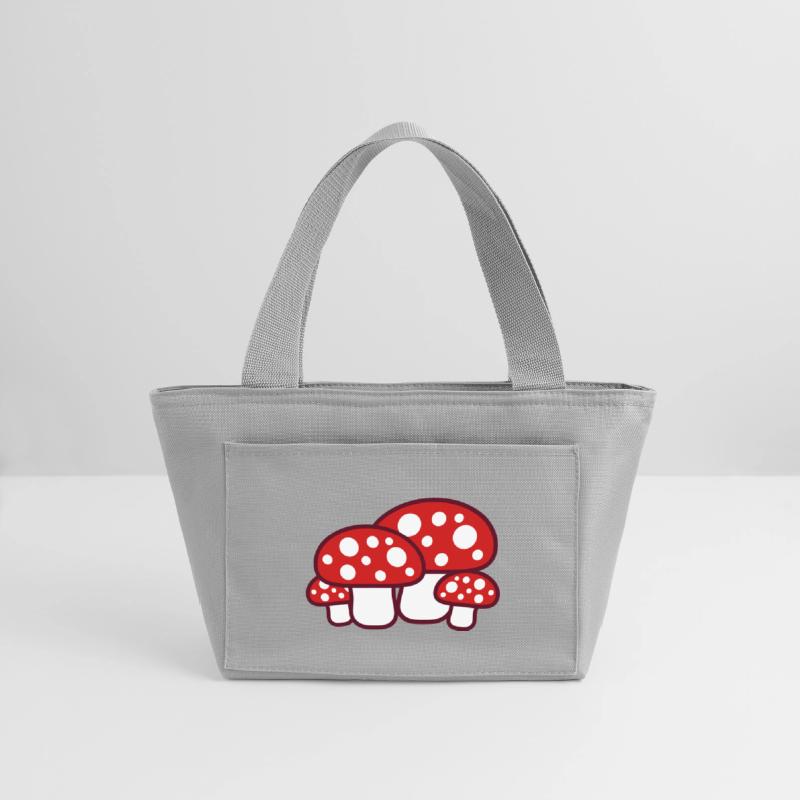 Many Mushrooms Red Dots Pattern Fly Agaric Fungus