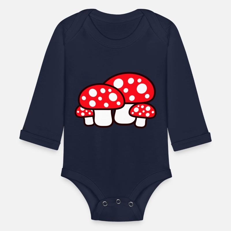 Many Mushrooms Red Dots Pattern Fly Agaric Fungus