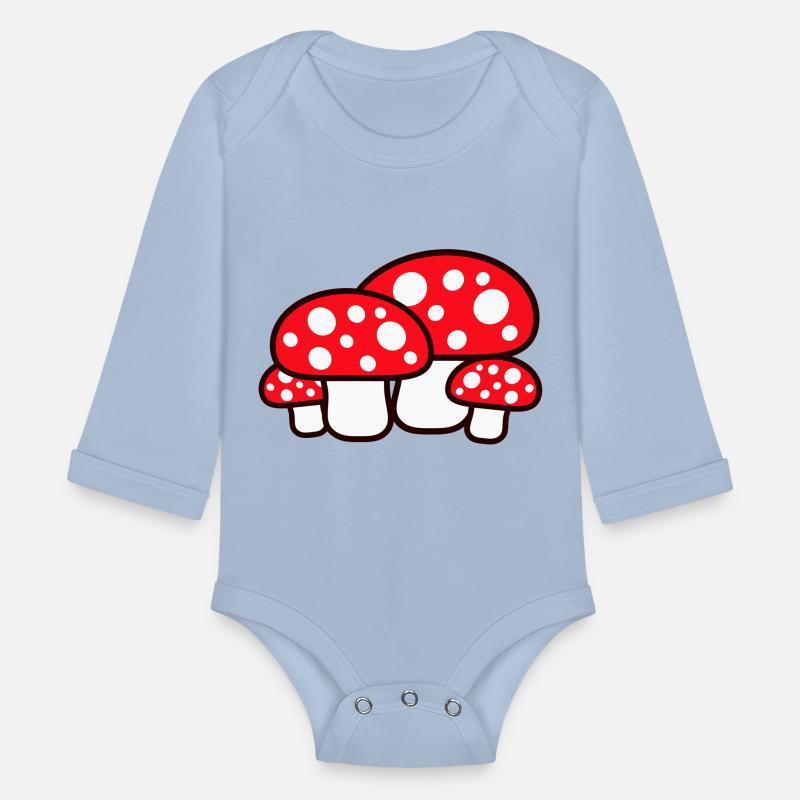 Many Mushrooms Red Dots Pattern Fly Agaric Fungus