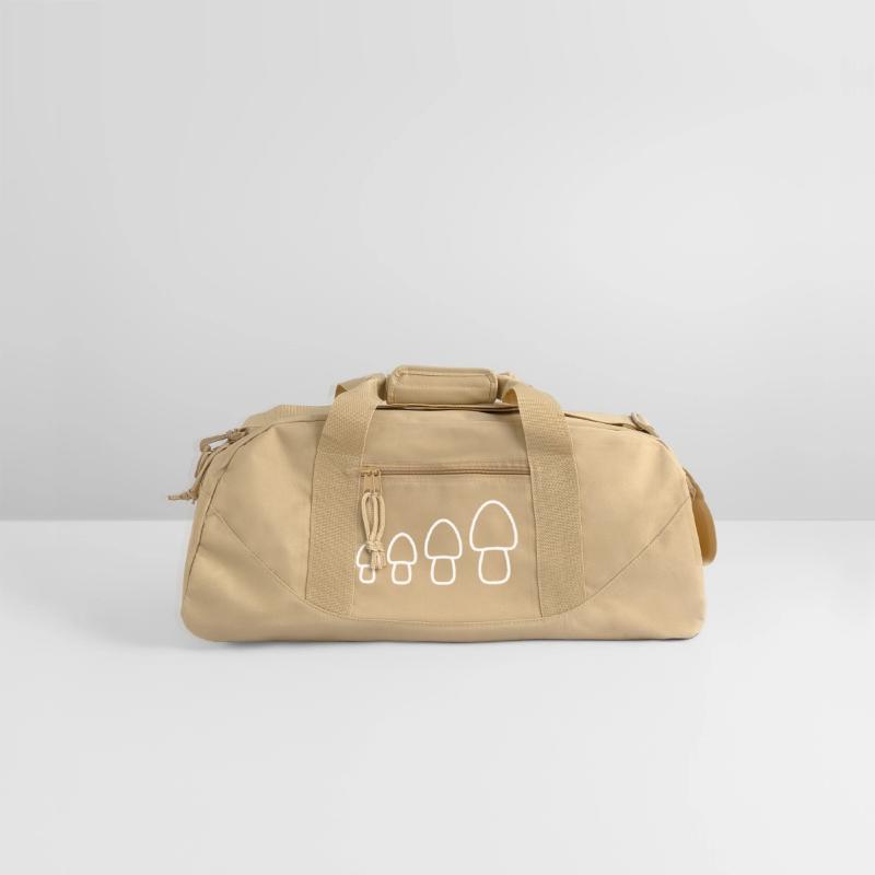 Many White Mushrooms 4 Small Large Row Four Fungus