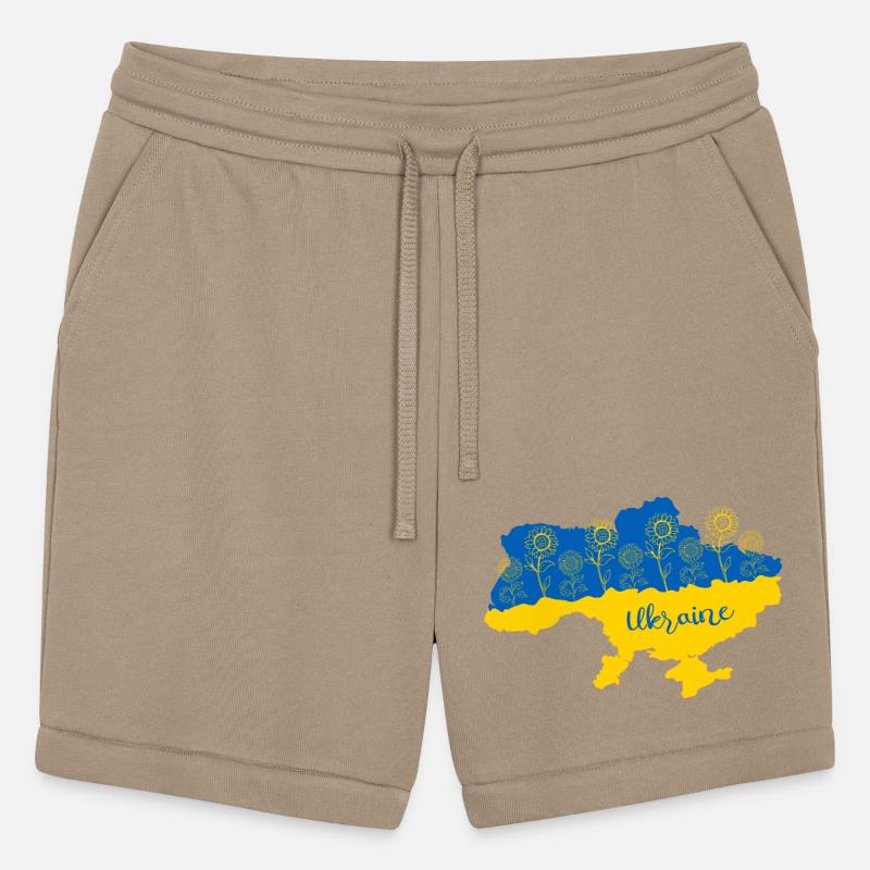 Map of Ukraine with sunflowers and Ukrainian flag