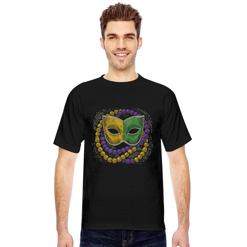 Mardi Gras Mask With Colorful Beads