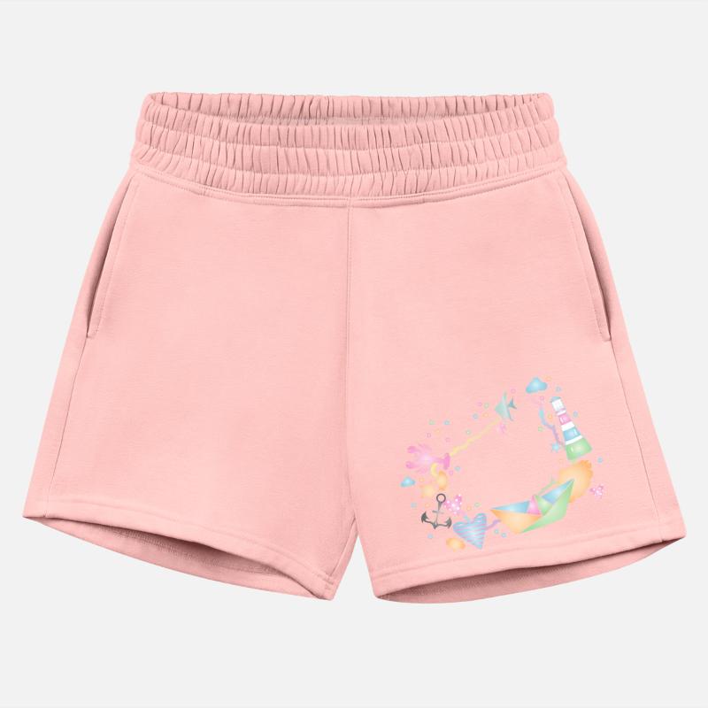 Maritime frame made of colorful sea shells