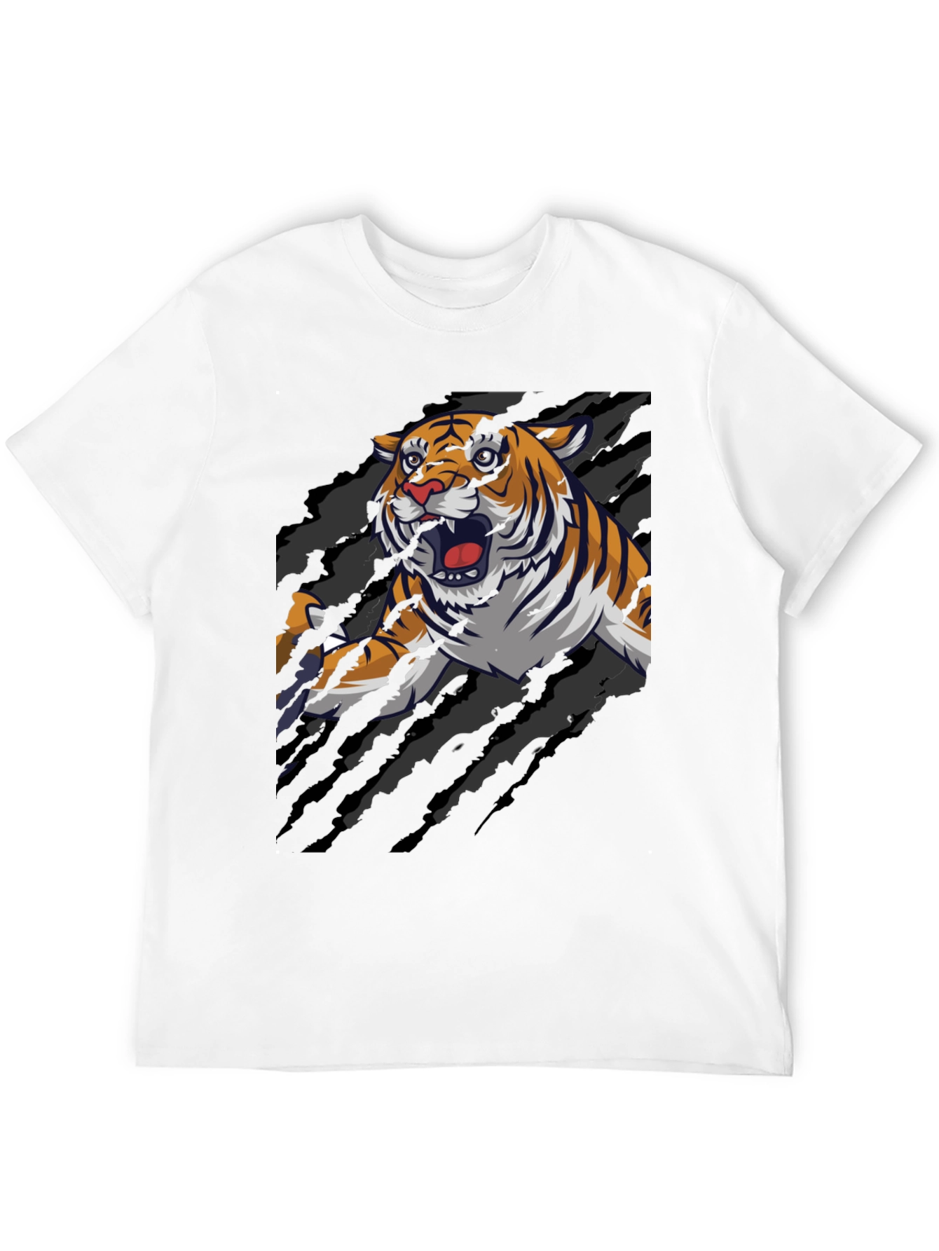 Roaring Tiger Graphic Print T-Shirt