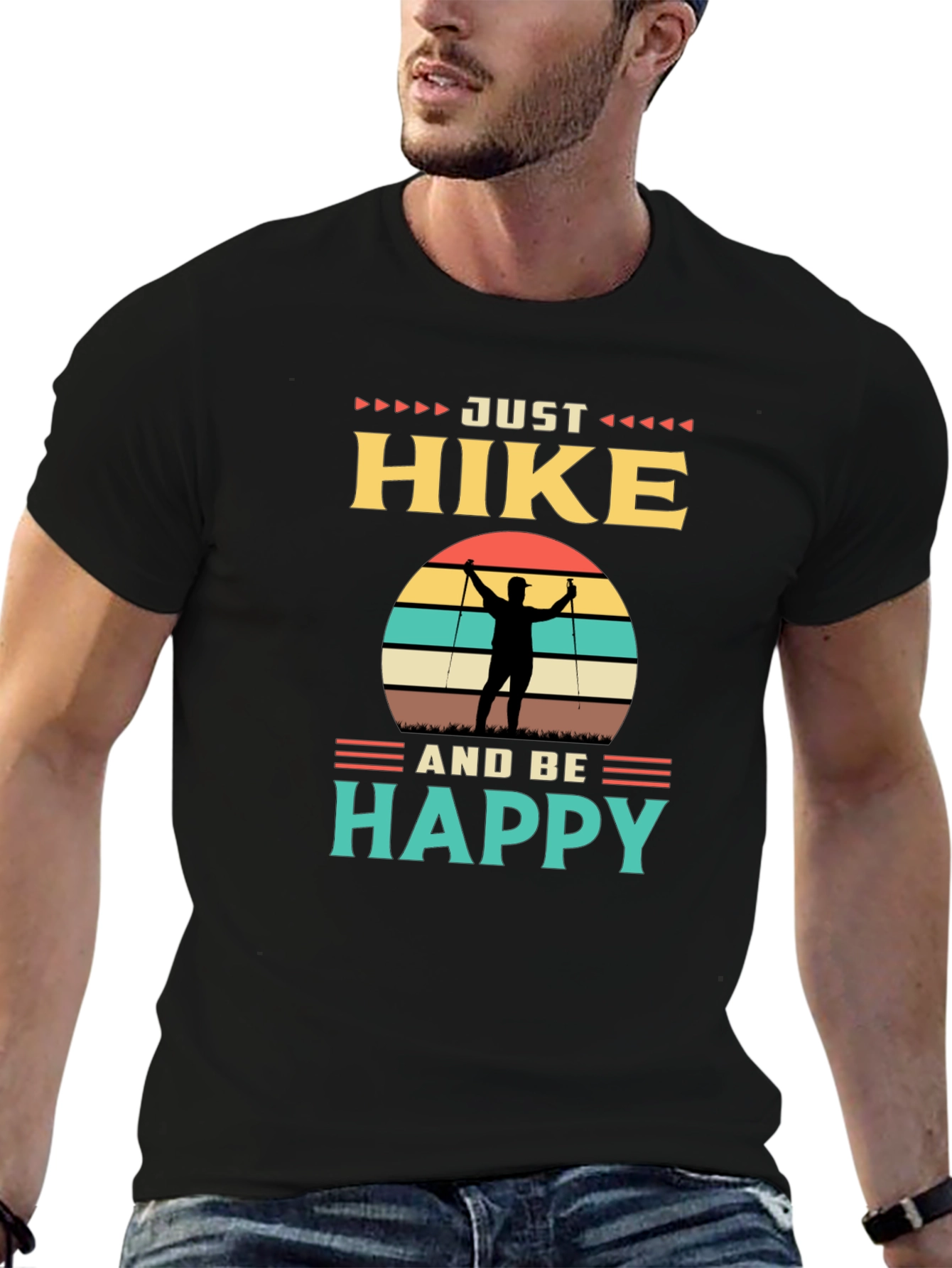 Just Hike and Be Happy Graphic Tee