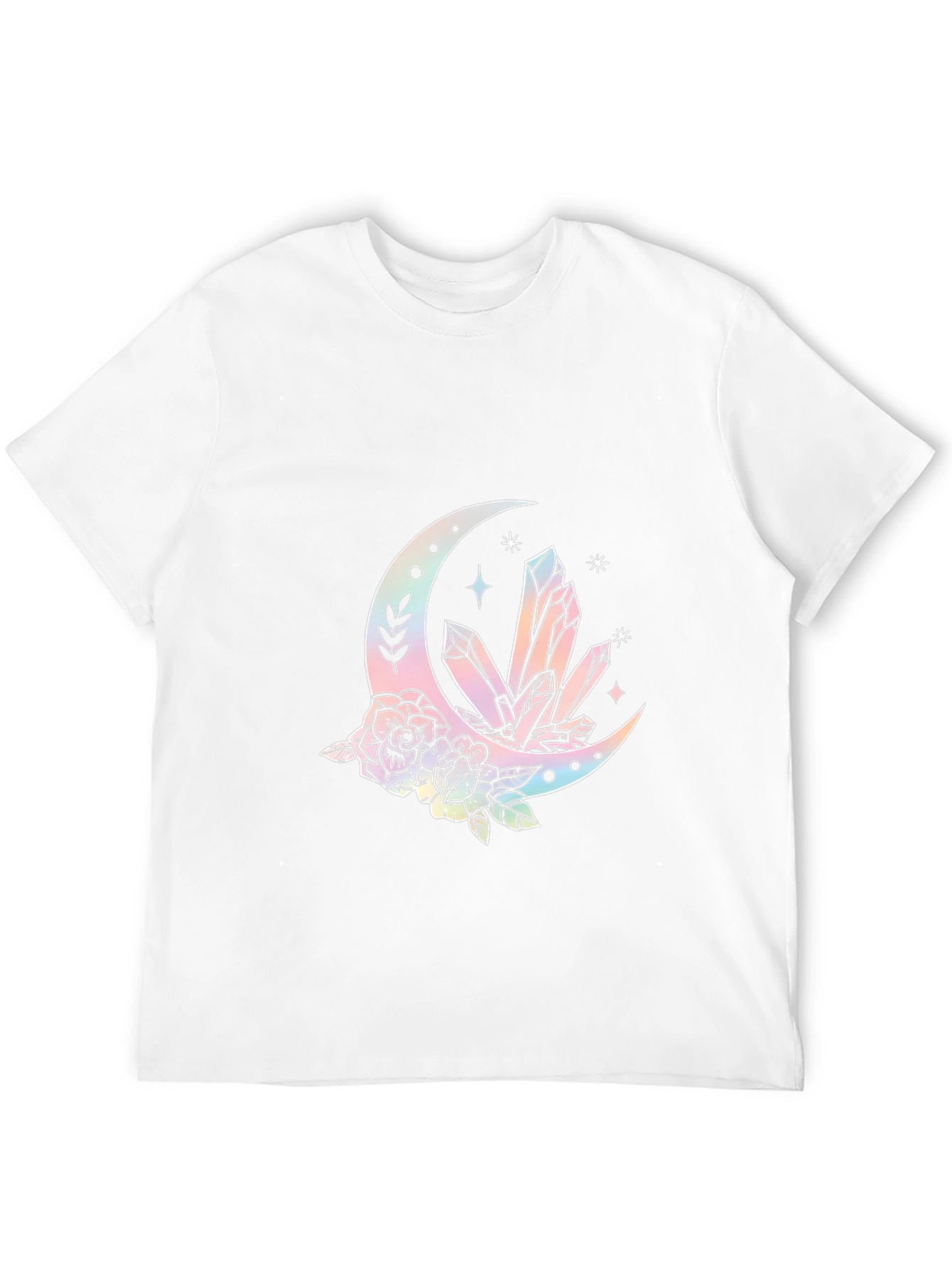 Crystals and Moon Black T-Shirt