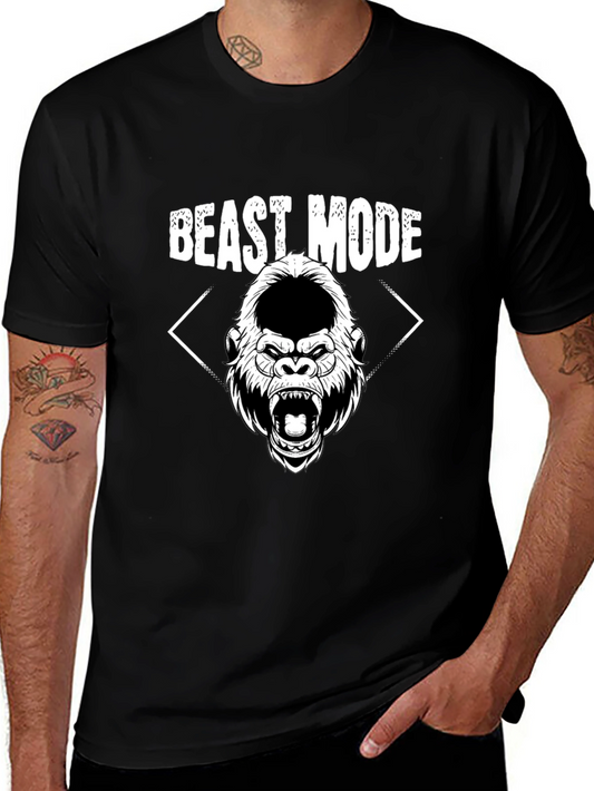 Beast Mode Graphic Tee - Gorilla Design Black