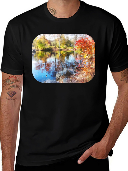 Autumn Lake Scene T-Shirt