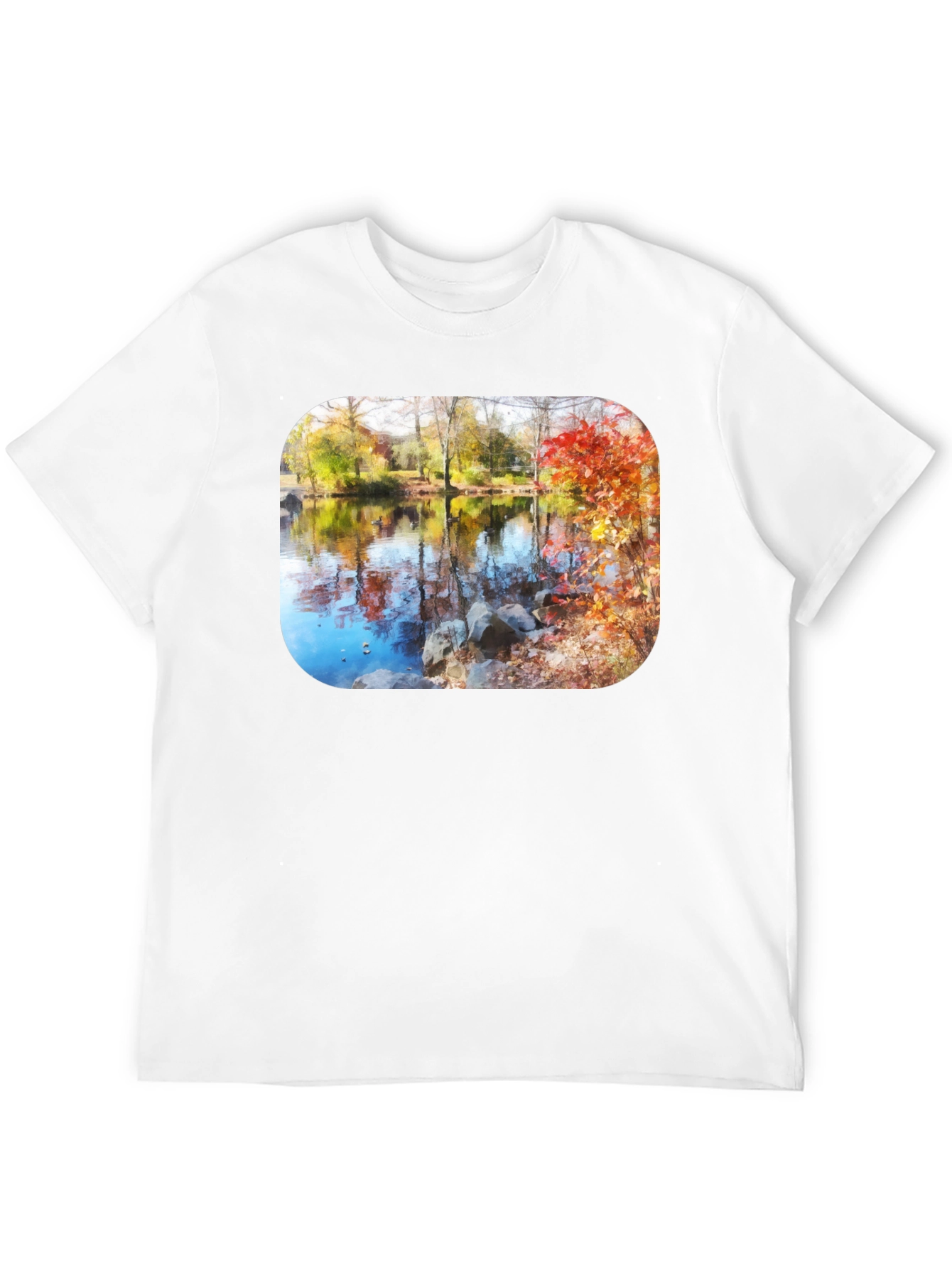 Autumn Lake Scene T-Shirt