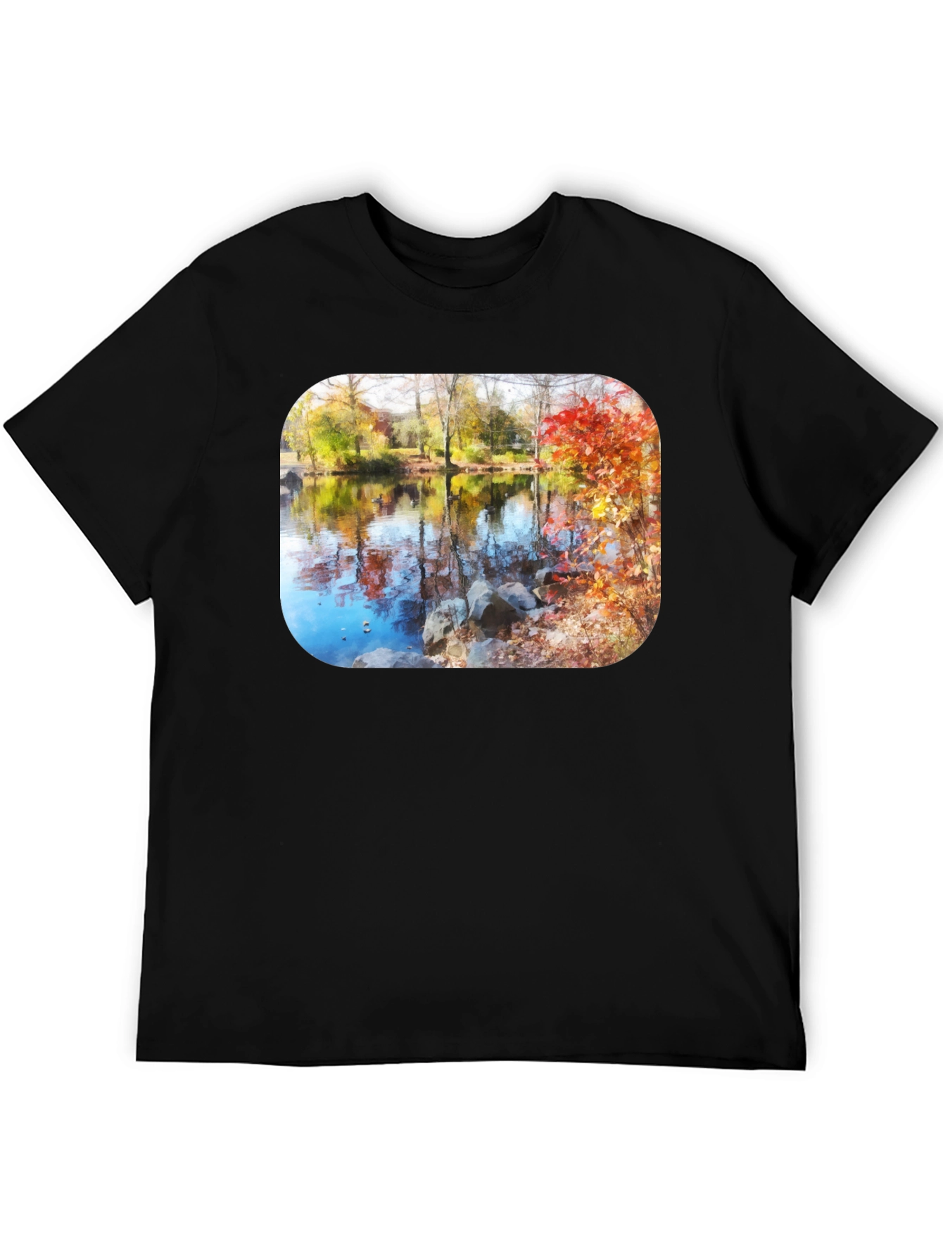 Autumn Lake Scene T-Shirt