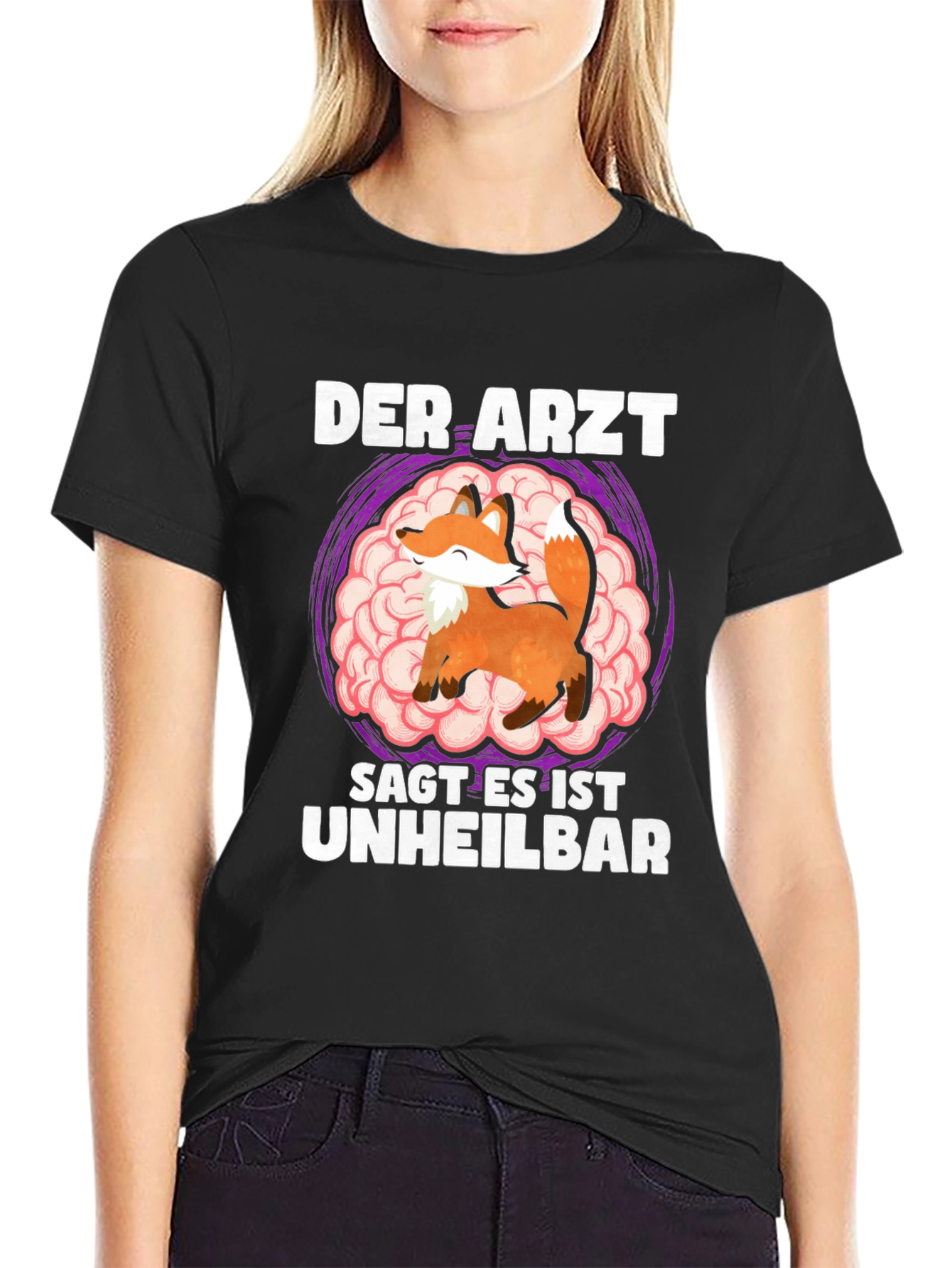 Fox Brain German Humor T-Shirt