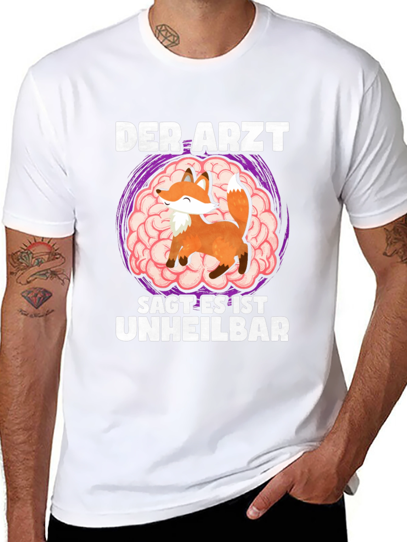 Fox Brain German Humor T-Shirt