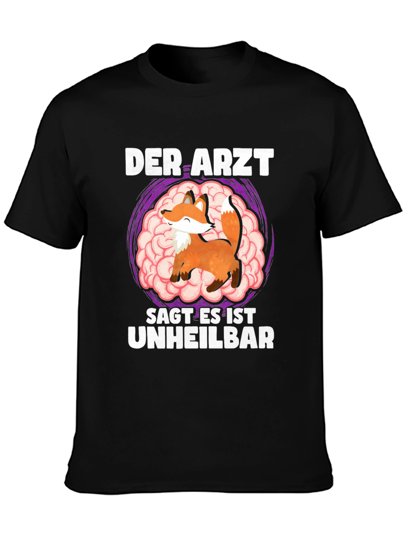 Fox Brain German Humor T-Shirt