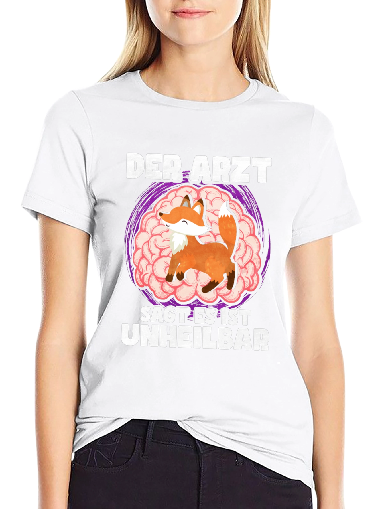 Fox Brain German Humor T-Shirt