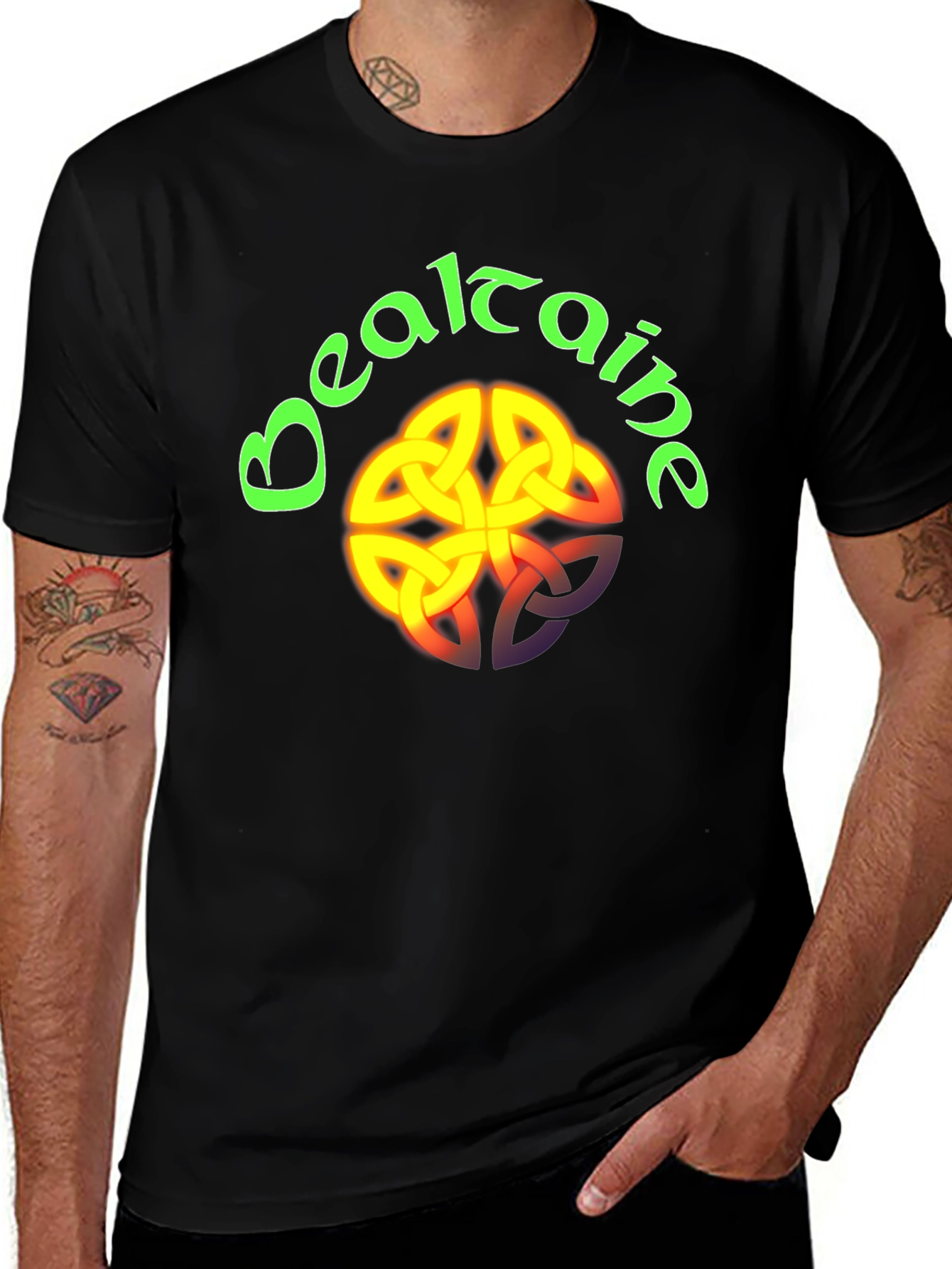 Beltane Celtic Knot T-Shirt - Black