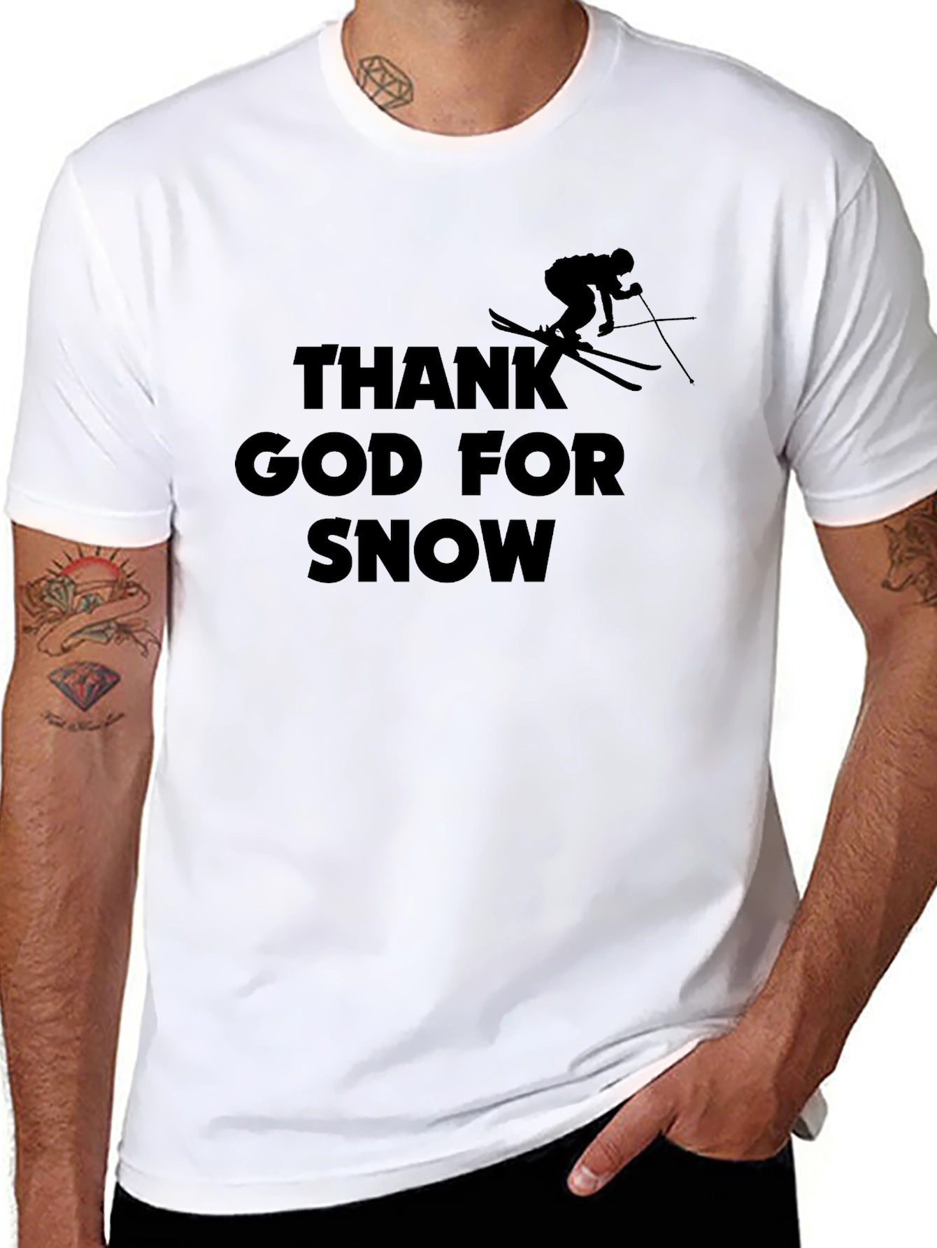 Thank God for Snow Ski T-Shirt