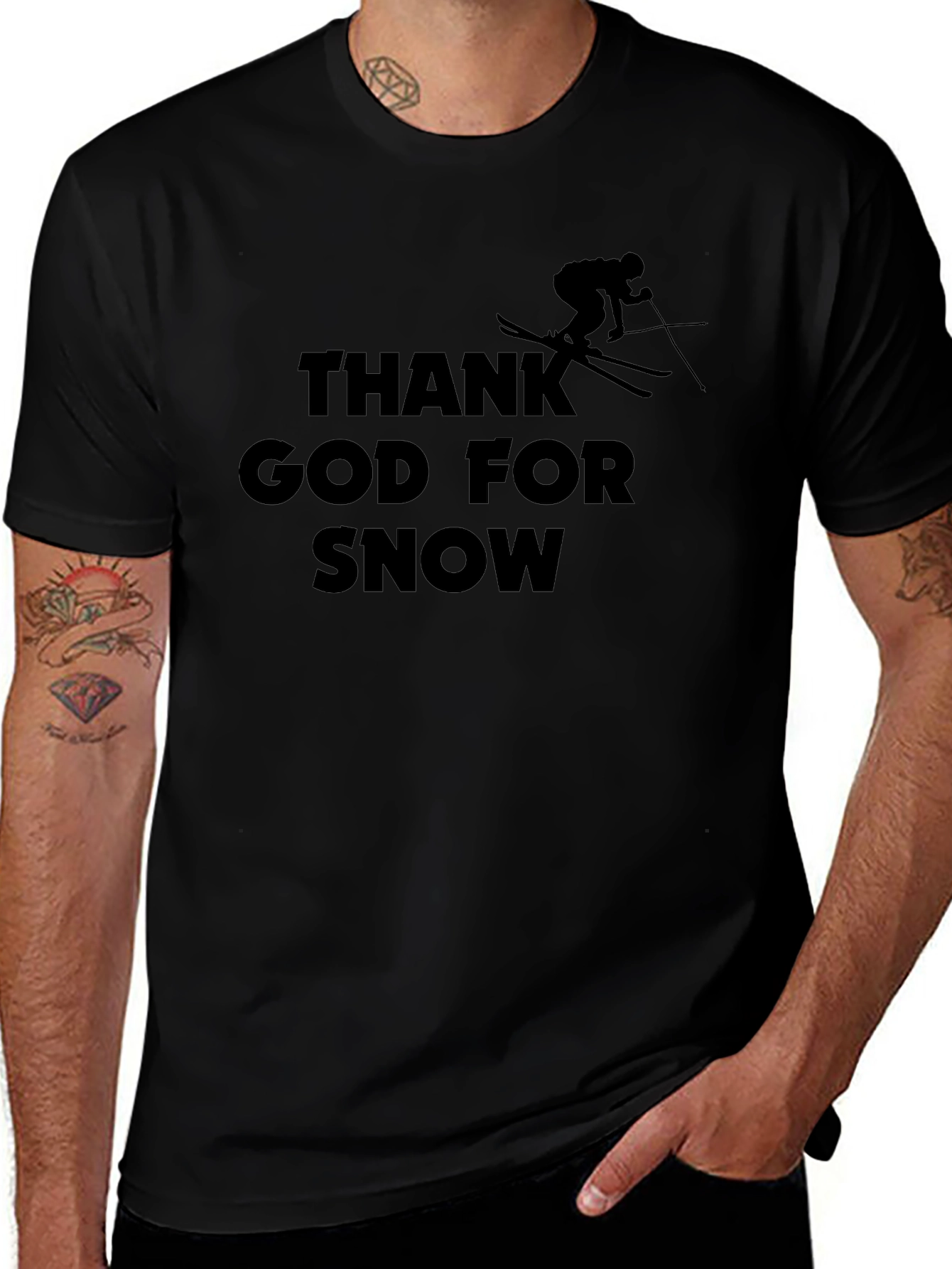 Thank God for Snow Ski T-Shirt