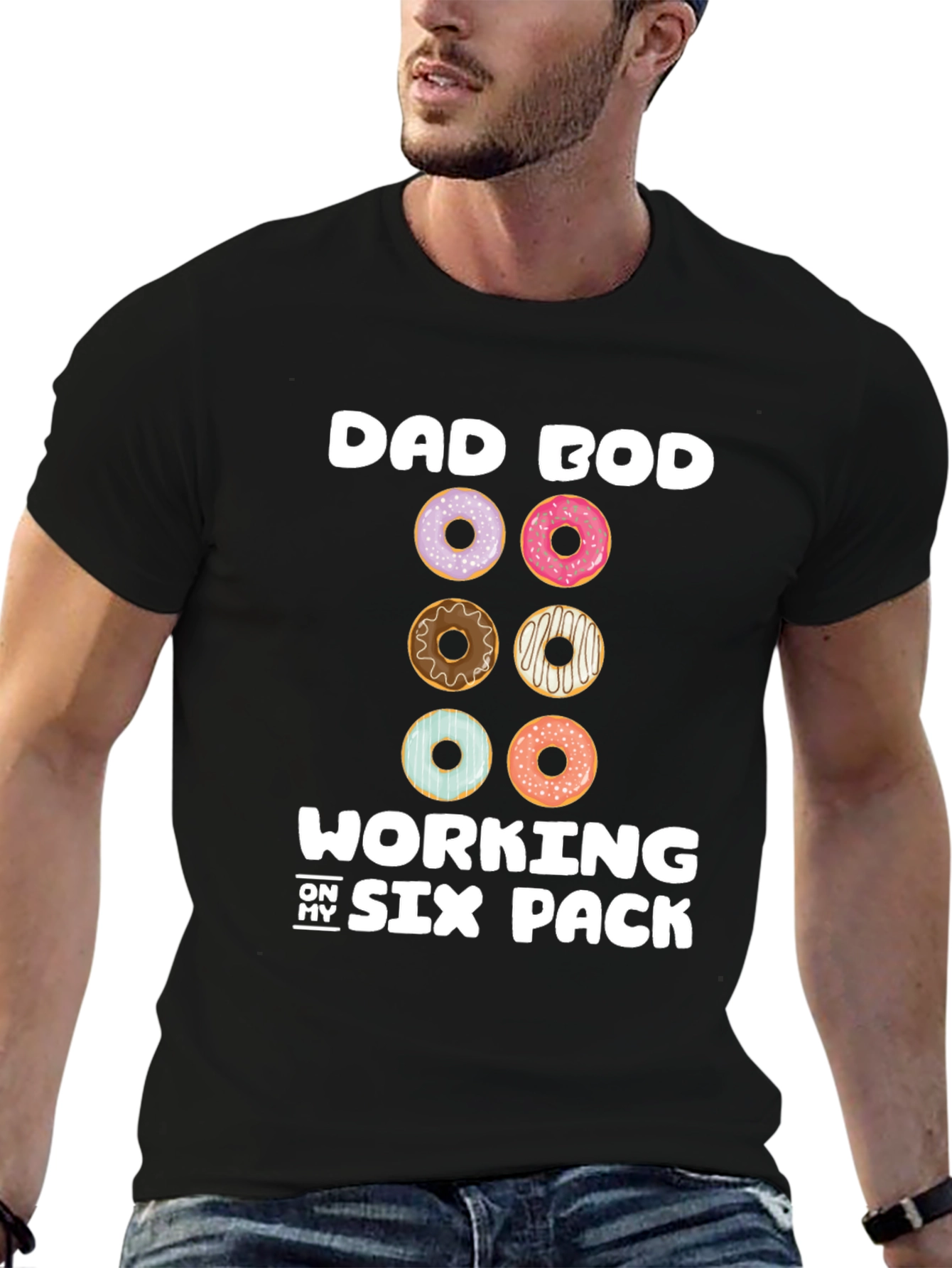 Dad Bod Six Pack Donut T-Shirt