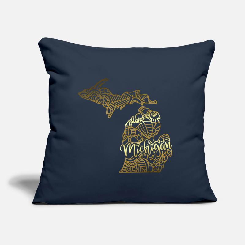 Michigan State Mandala USA America Pretty Gold